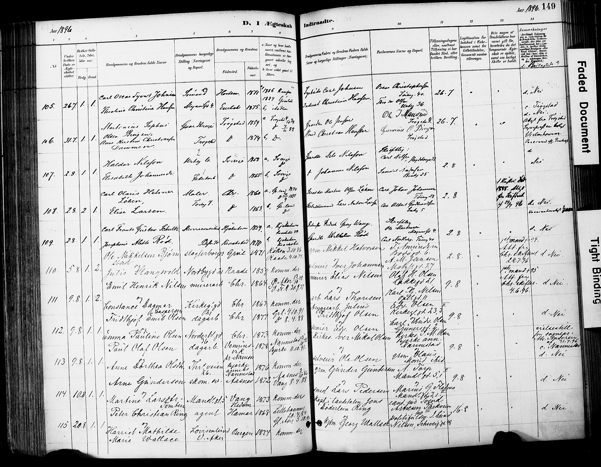 Grønland prestekontor Kirkebøker, SAO/A-10848/F/Fa/L0013: Parish register (official) no. 13, 1887-1906, p. 149
