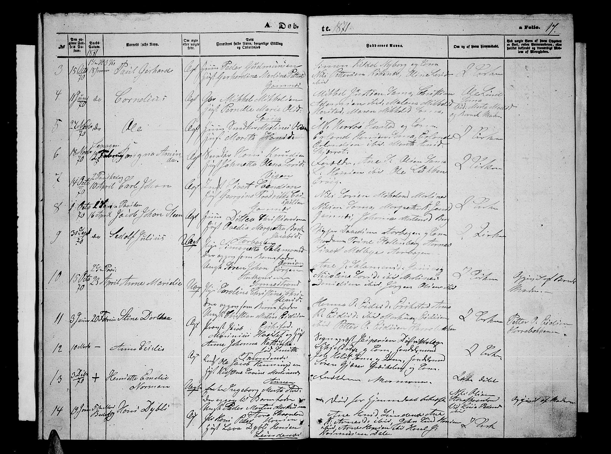 Trondenes sokneprestkontor, SATØ/S-1319/H/Hb/L0009klokker: Parish register (copy) no. 9, 1870-1876, p. 17