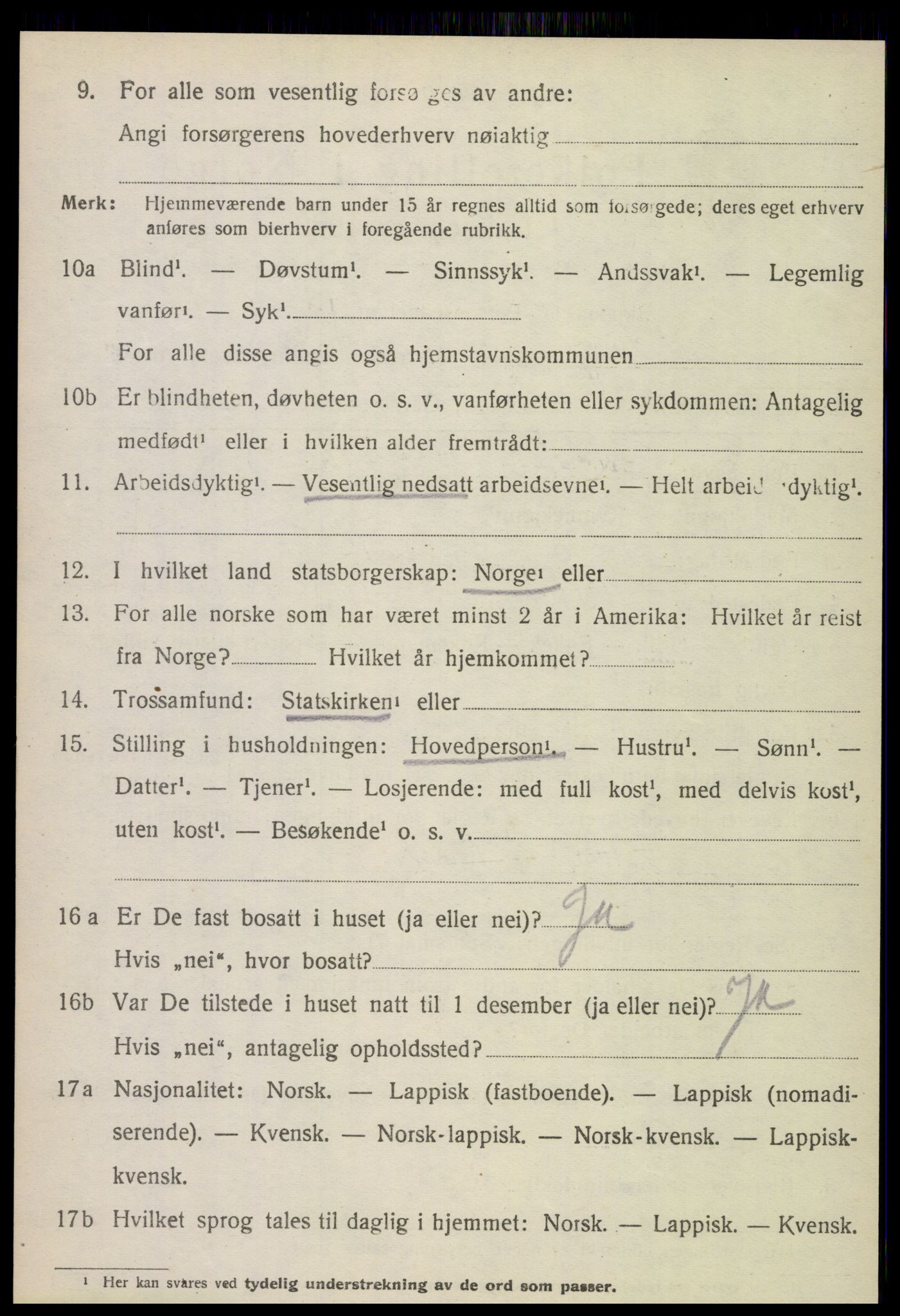 SAT, 1920 census for Meløy, 1920, p. 3432