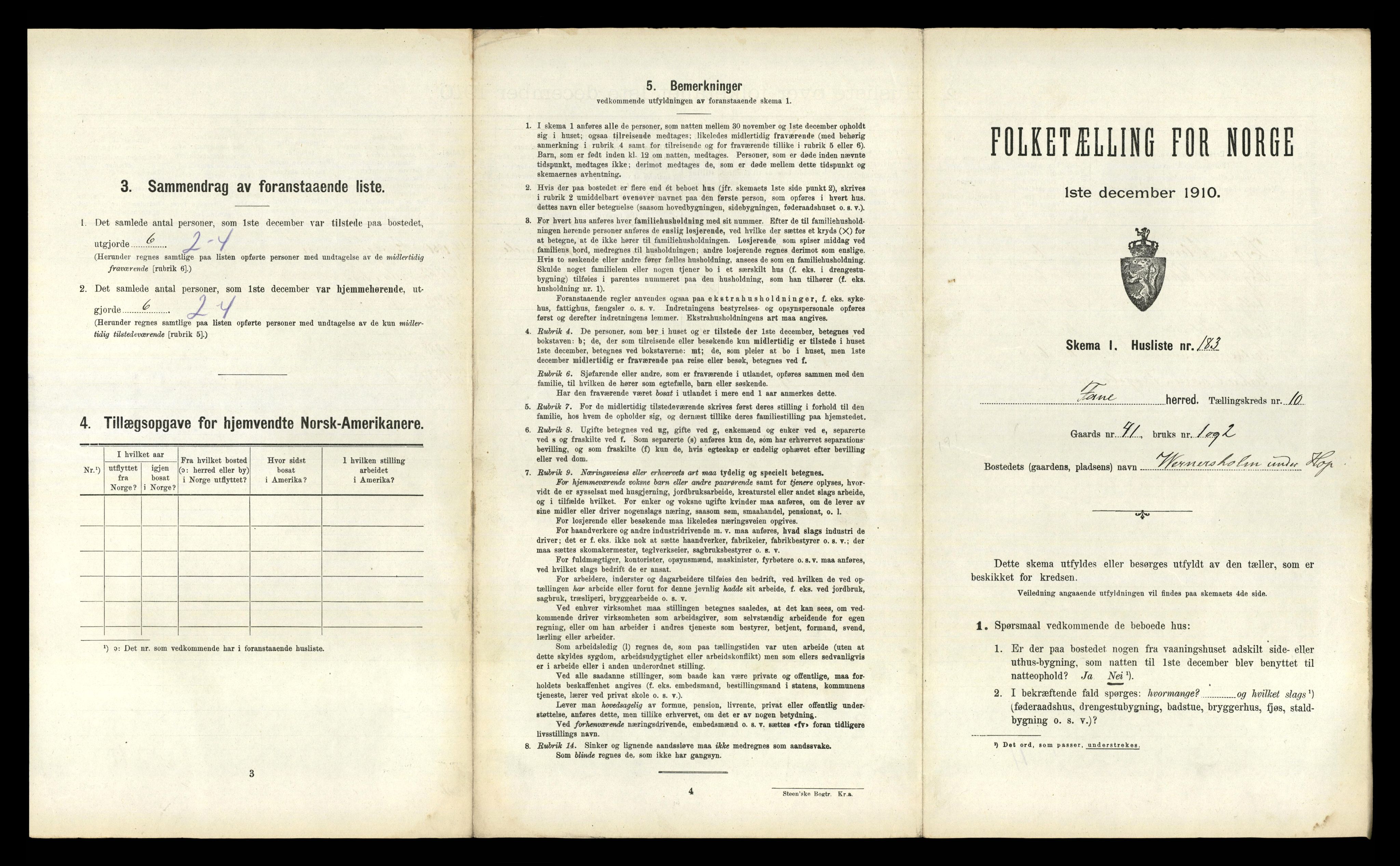 RA, 1910 census for Fana, 1910, p. 1419