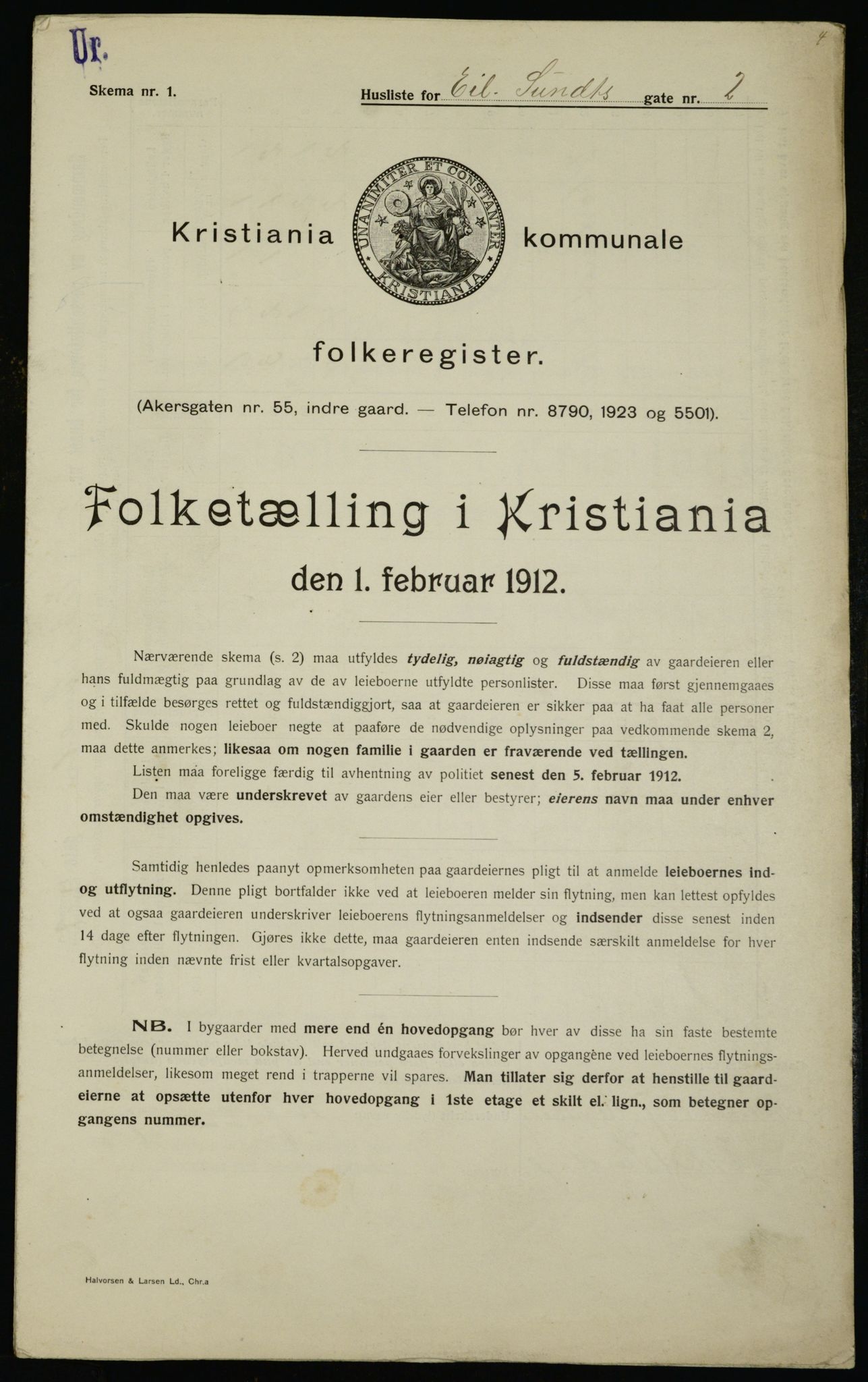 OBA, Municipal Census 1912 for Kristiania, 1912, p. 18898