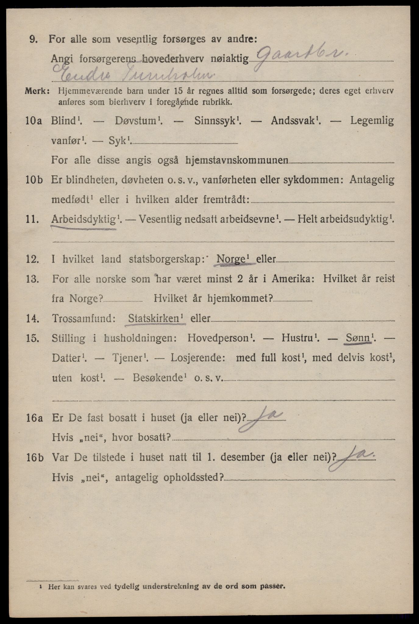 SAST, 1920 census for Hetland, 1920, p. 3582