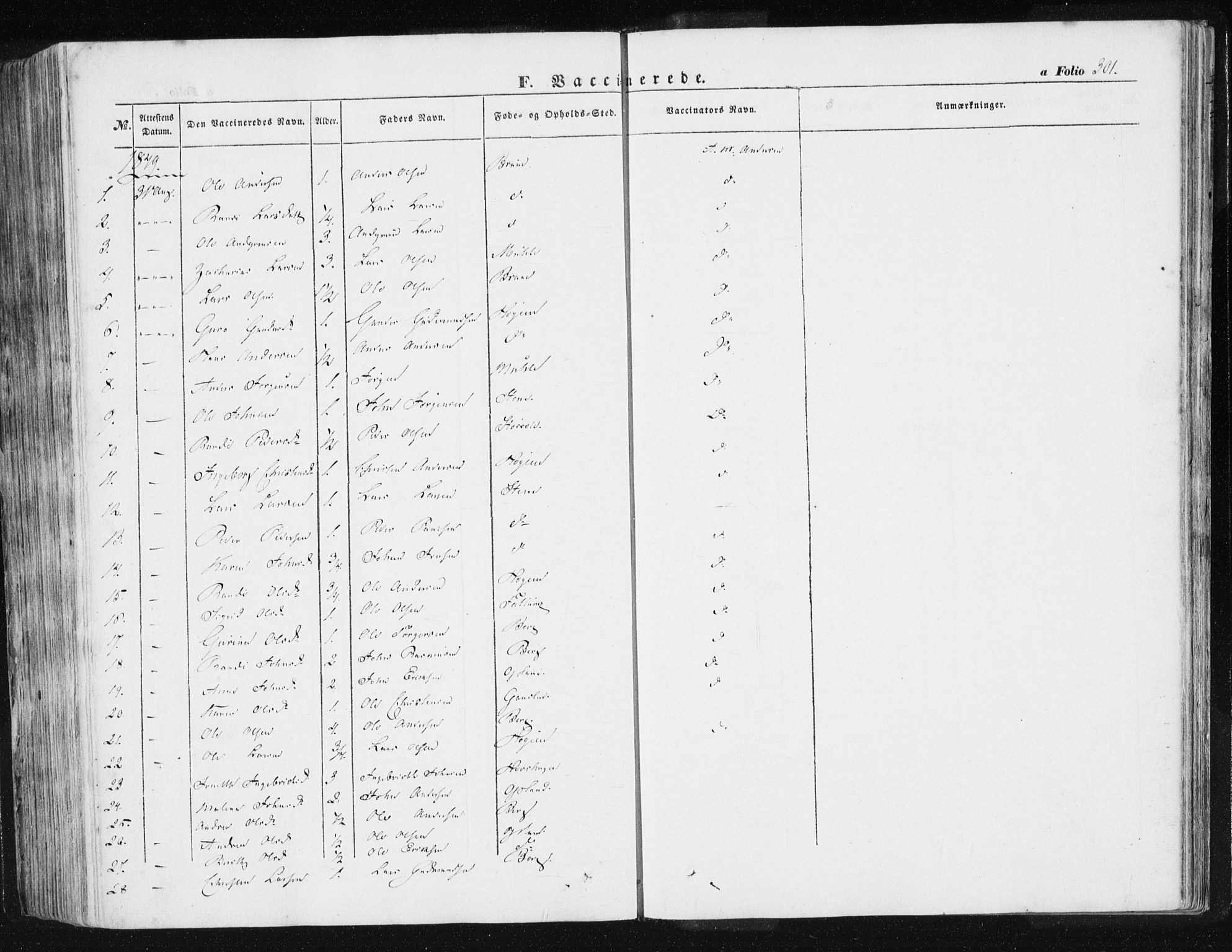 Ministerialprotokoller, klokkerbøker og fødselsregistre - Sør-Trøndelag, SAT/A-1456/612/L0376: Parish register (official) no. 612A08, 1846-1859, p. 301