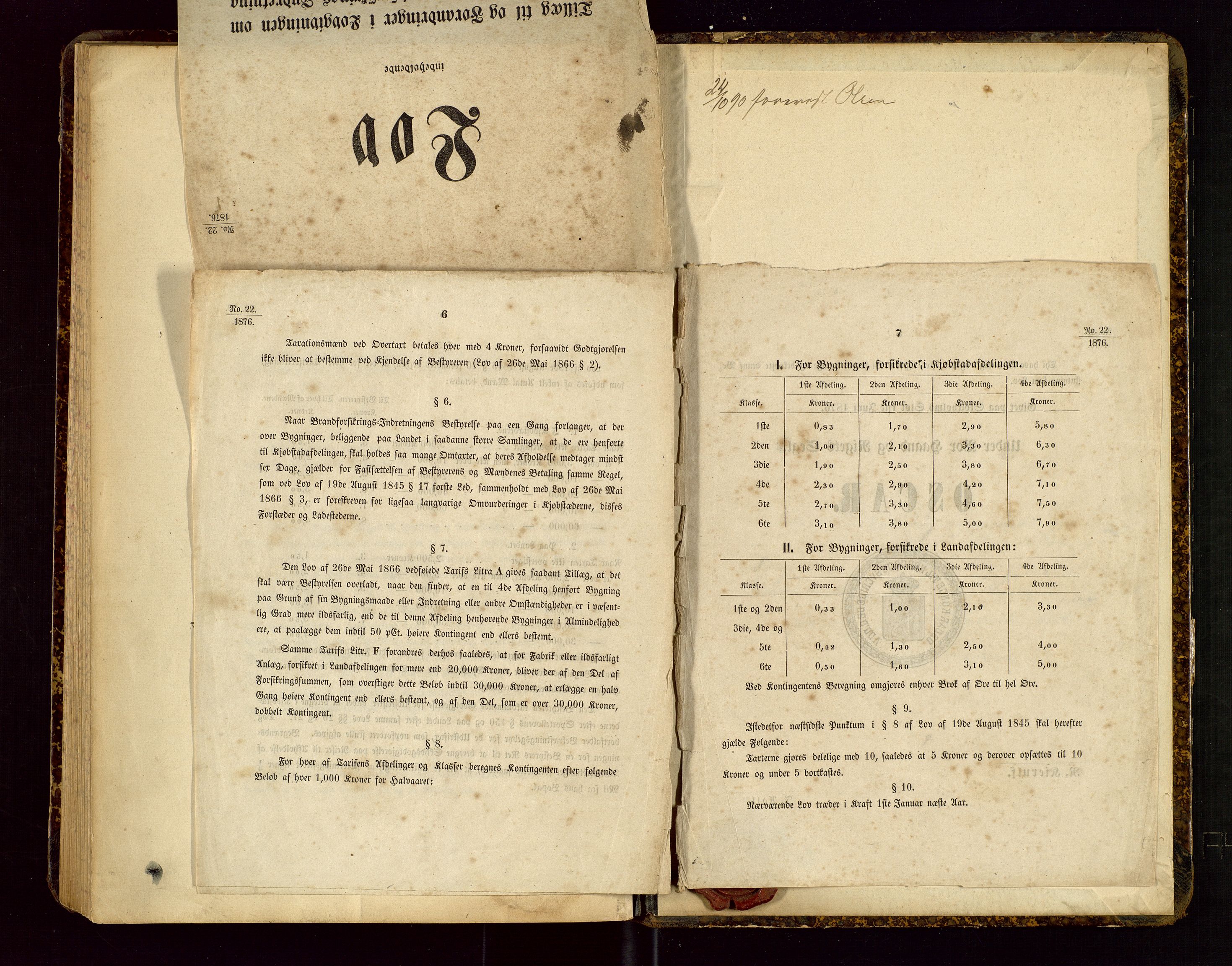 Sokndal lensmannskontor, SAST/A-100417/Goa/L0003: "Brandtaxtprotokol", 1890-1920