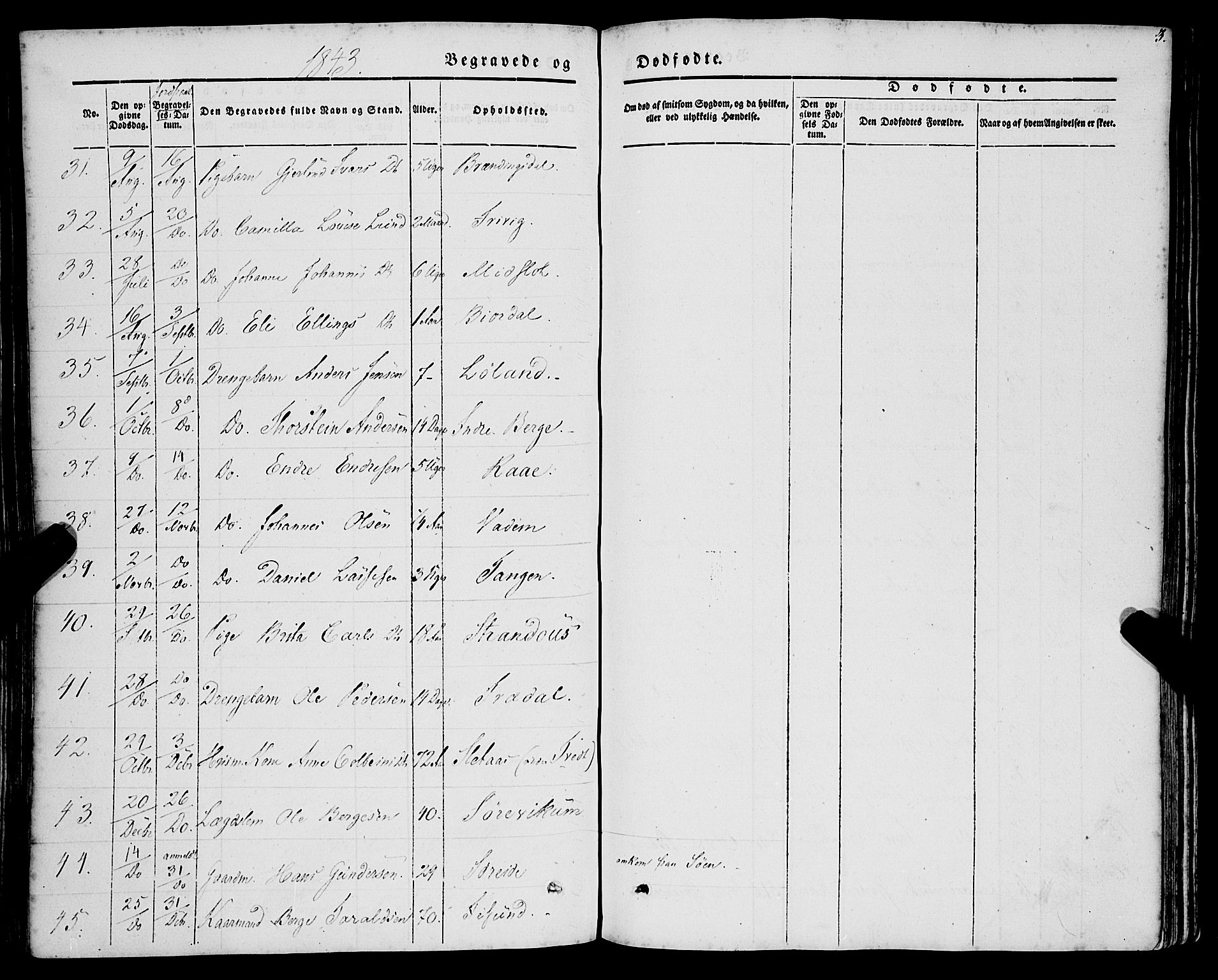 Lavik sokneprestembete, AV/SAB-A-80901: Parish register (official) no. A 3, 1843-1863, p. 3