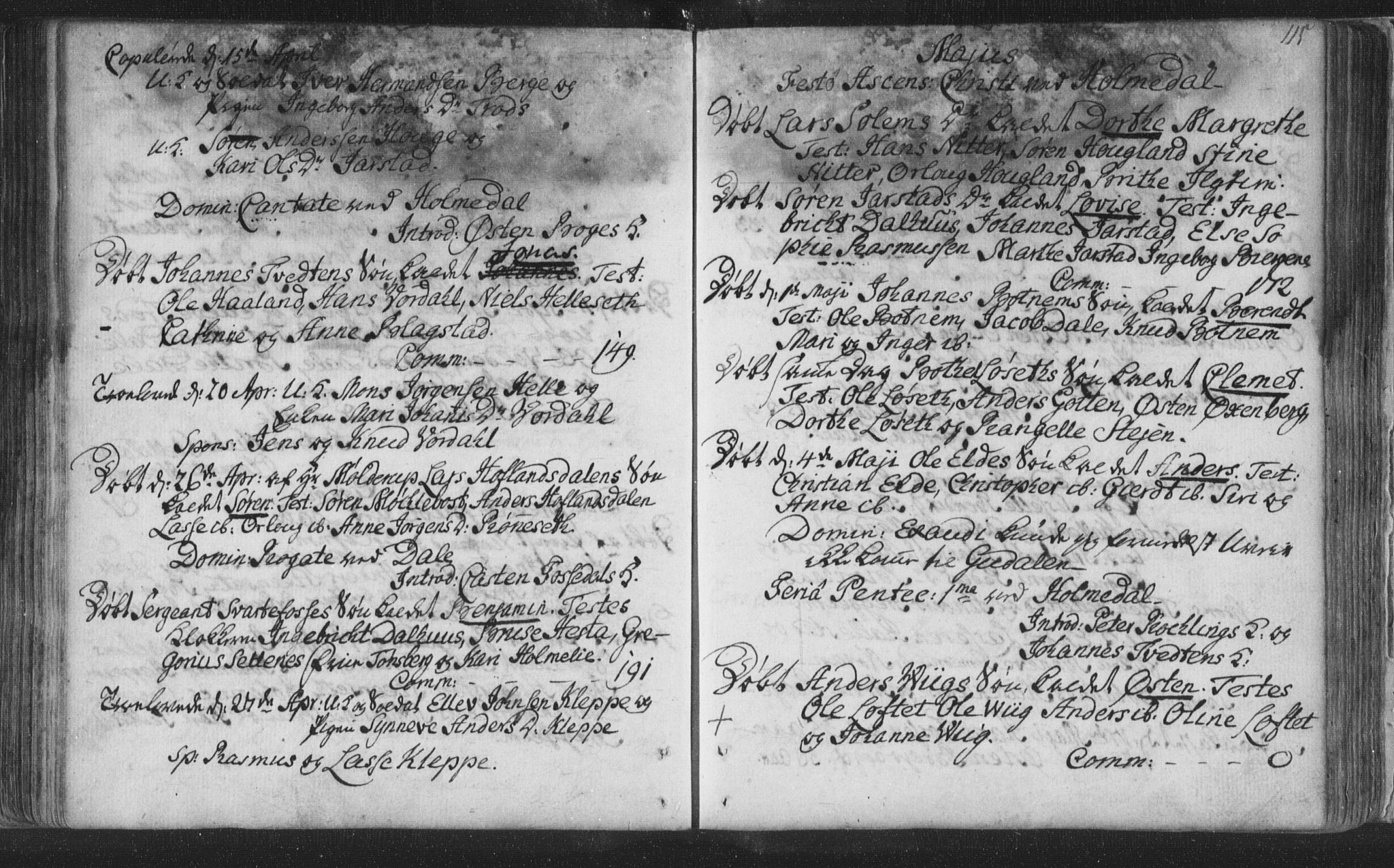 Fjaler sokneprestembete, SAB/A-79801/H/Haa/Haaa/L0002: Parish register (official) no. A 2, 1779-1798, p. 115
