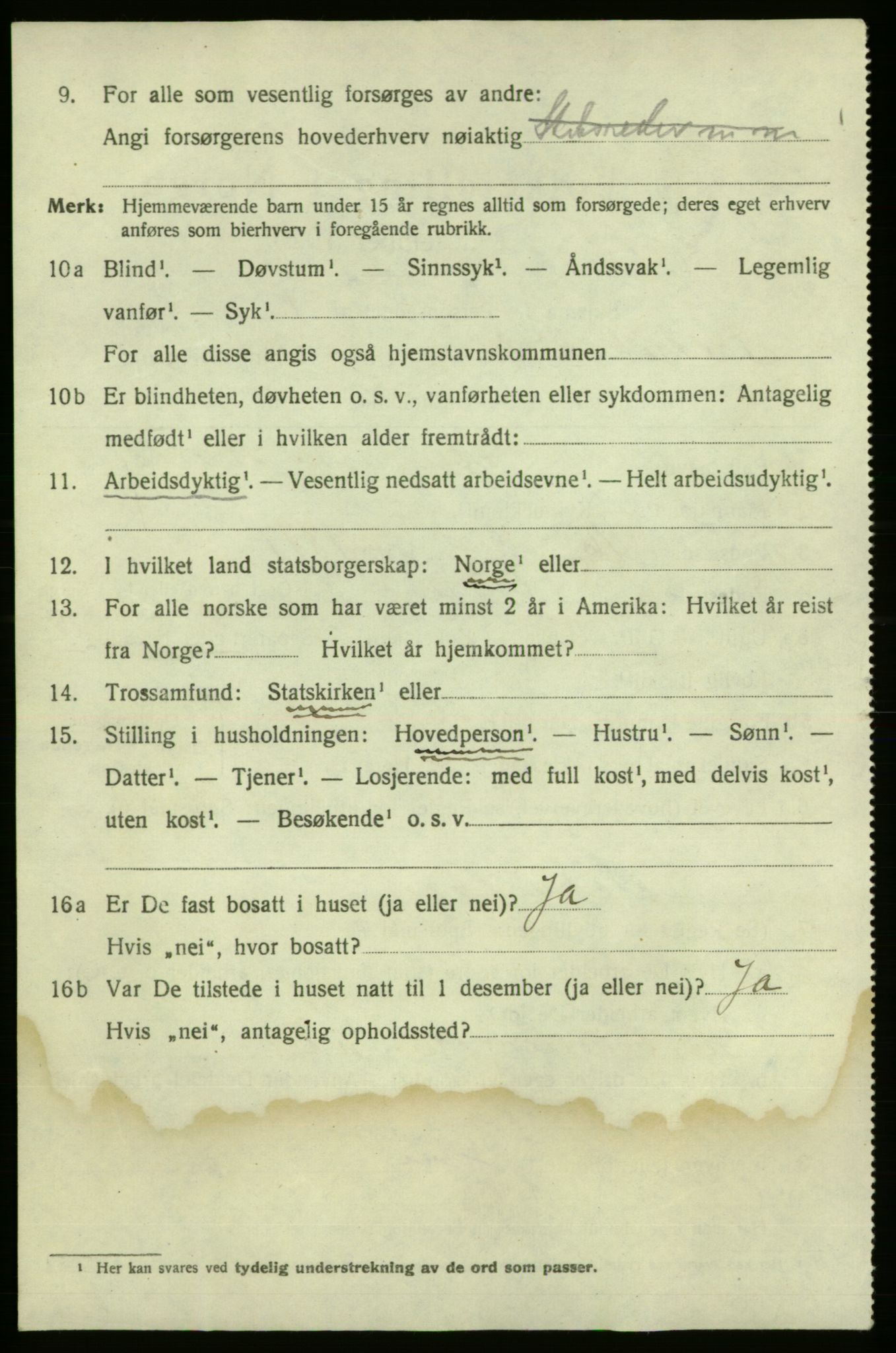 SAO, 1920 census for Fredrikshald, 1920, p. 22156