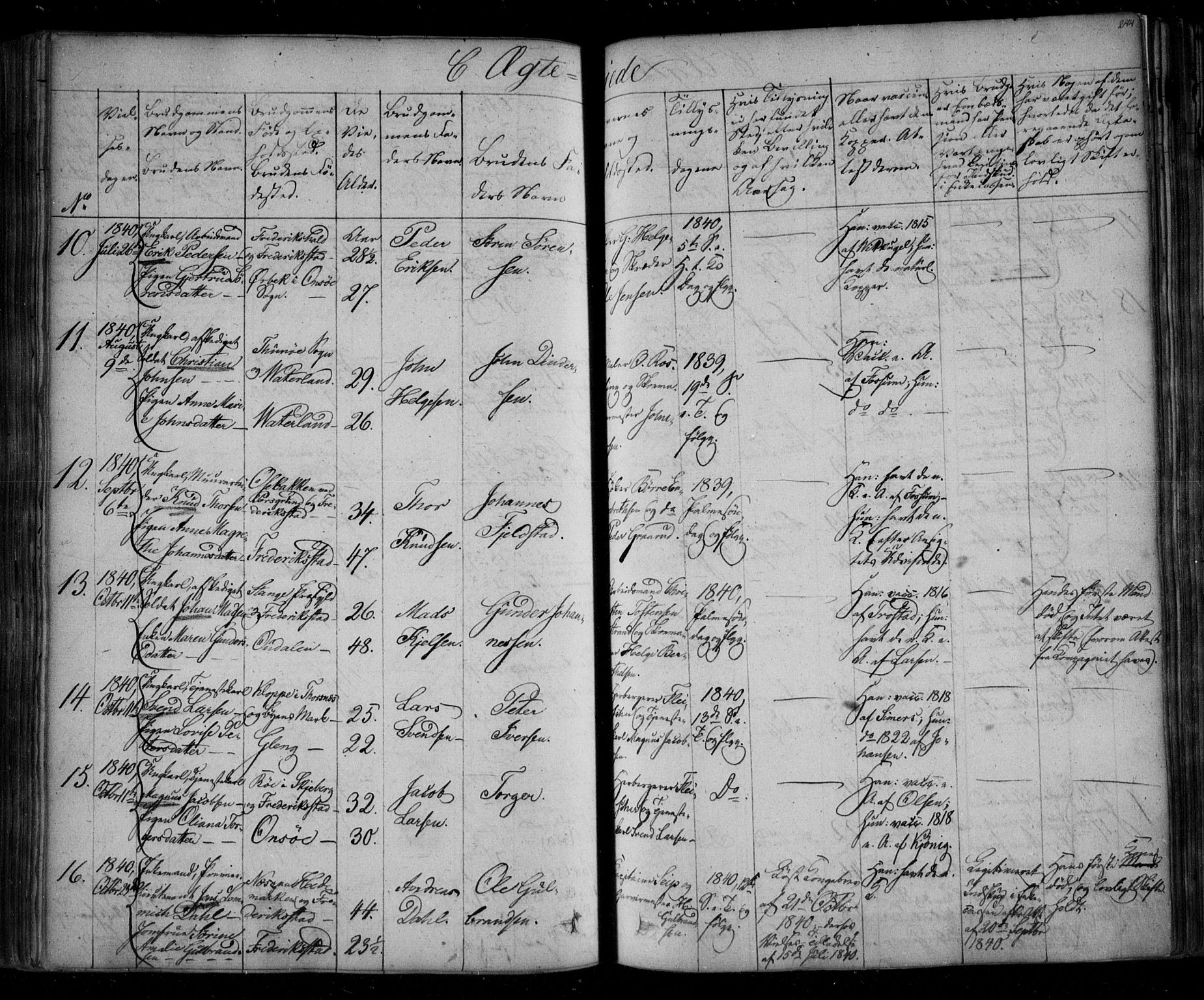 Fredrikstad prestekontor Kirkebøker, AV/SAO-A-11082/F/Fa/L0005: Parish register (official) no. 5, 1835-1856, p. 244