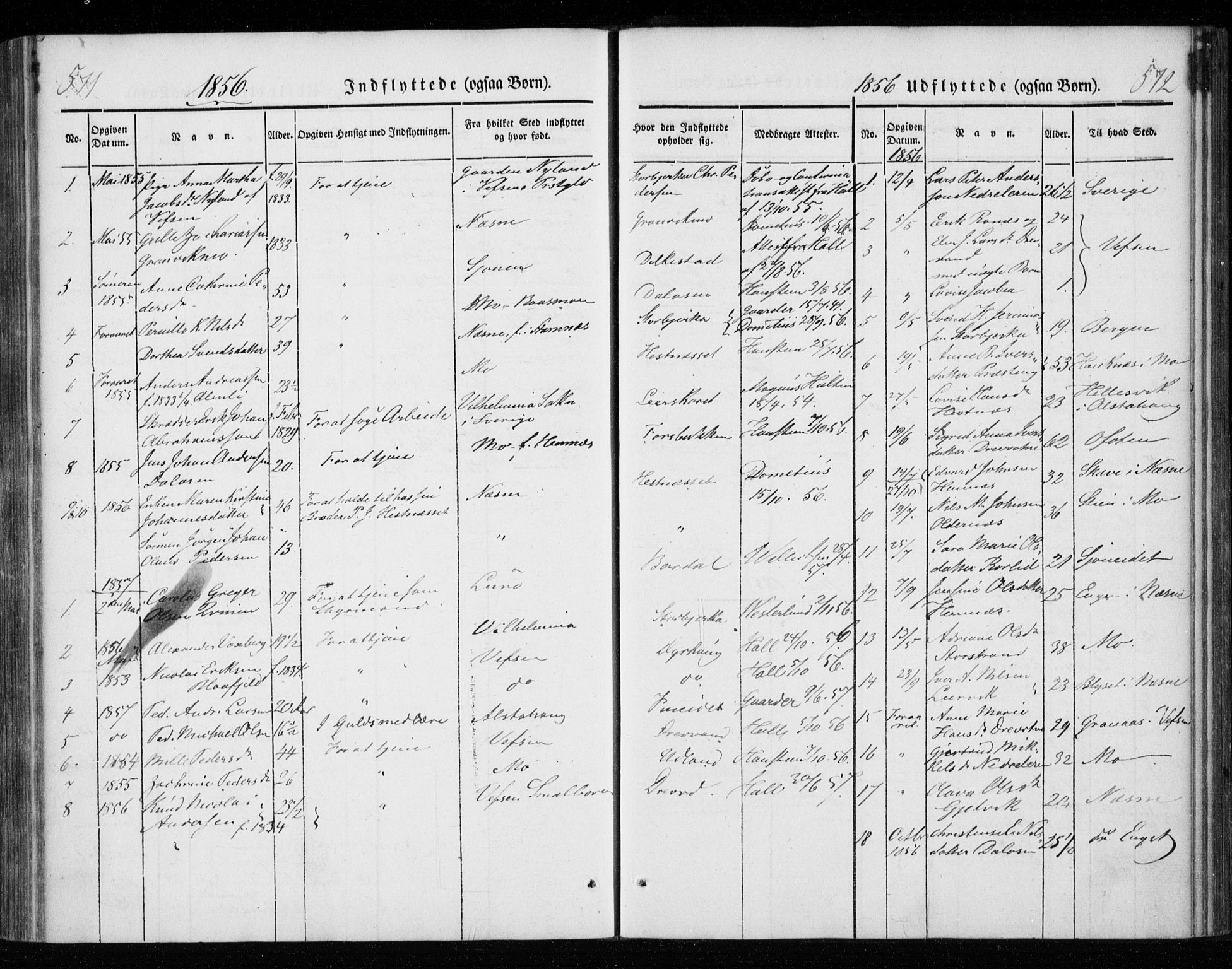 Ministerialprotokoller, klokkerbøker og fødselsregistre - Nordland, AV/SAT-A-1459/825/L0355: Parish register (official) no. 825A09, 1842-1863, p. 571-572