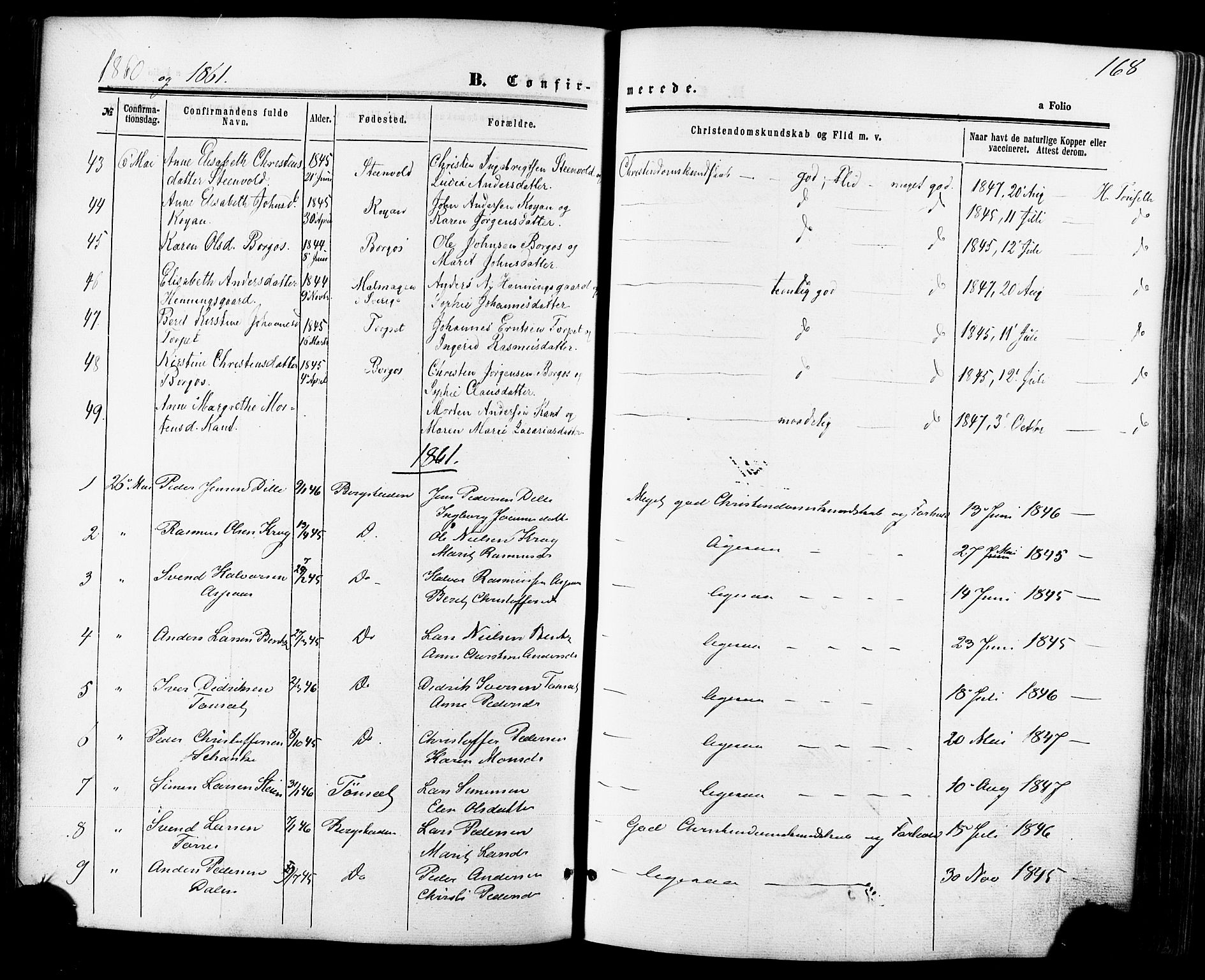 Ministerialprotokoller, klokkerbøker og fødselsregistre - Sør-Trøndelag, SAT/A-1456/681/L0932: Parish register (official) no. 681A10, 1860-1878, p. 168
