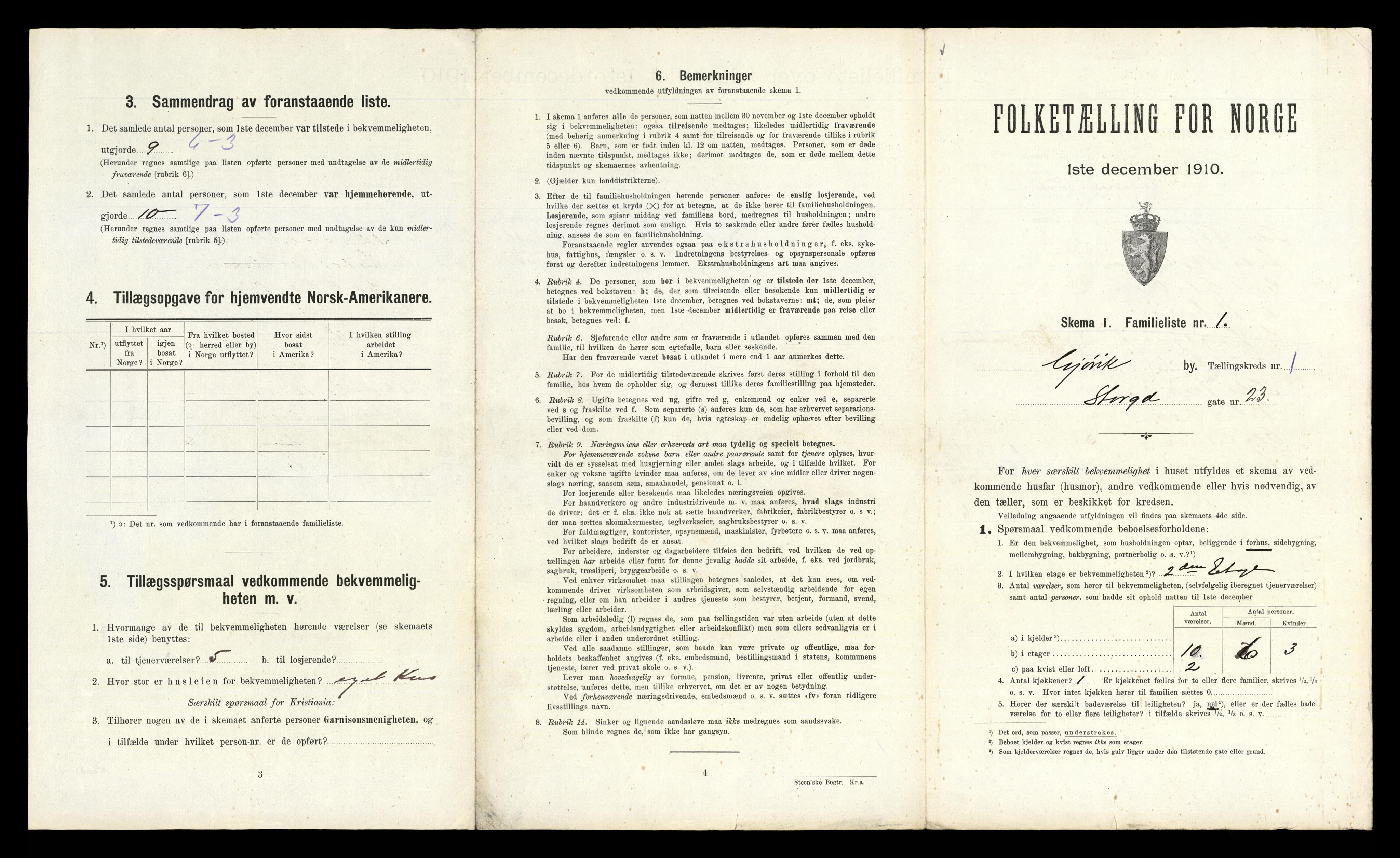 RA, 1910 census for Gjøvik, 1910, p. 196