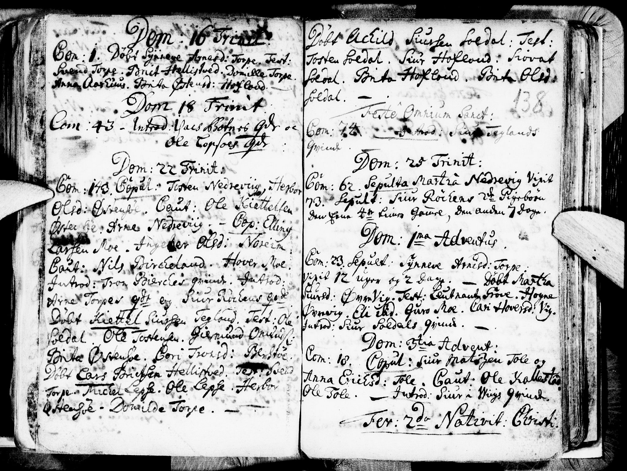 Kvam sokneprestembete, AV/SAB-A-76201/H/Haa: Parish register (official) no. A 1, 1690-1741, p. 138