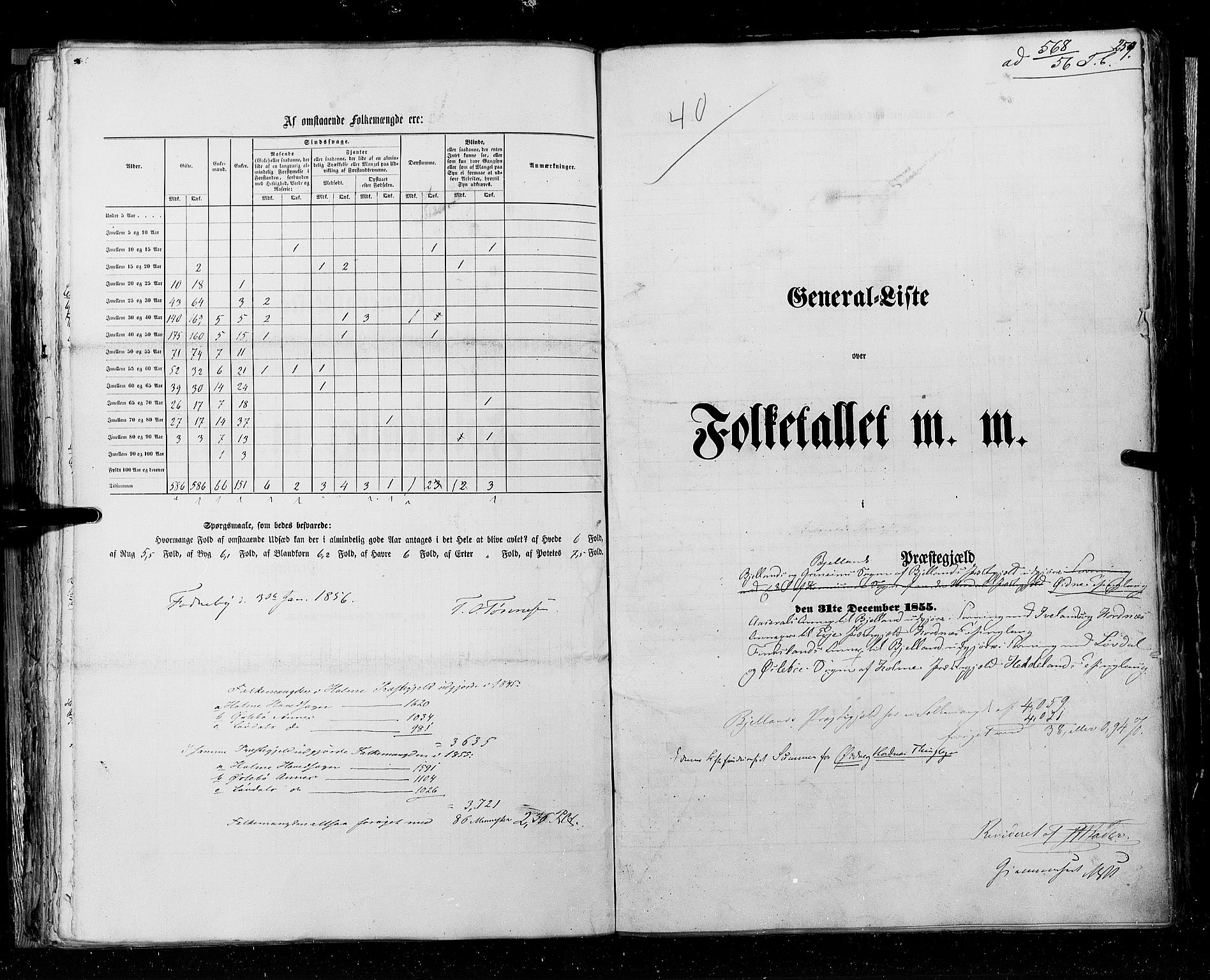 RA, Census 1855, vol. 3: Bratsberg amt, Nedenes amt og Lister og Mandal amt, 1855, p. 259