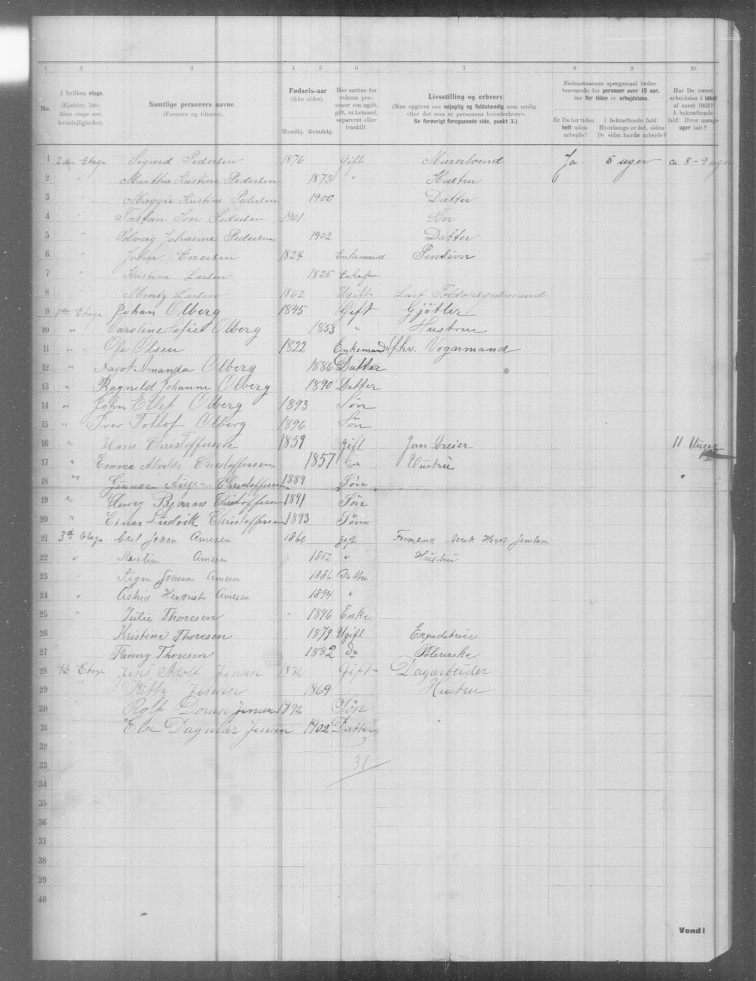 OBA, Municipal Census 1902 for Kristiania, 1902, p. 7271