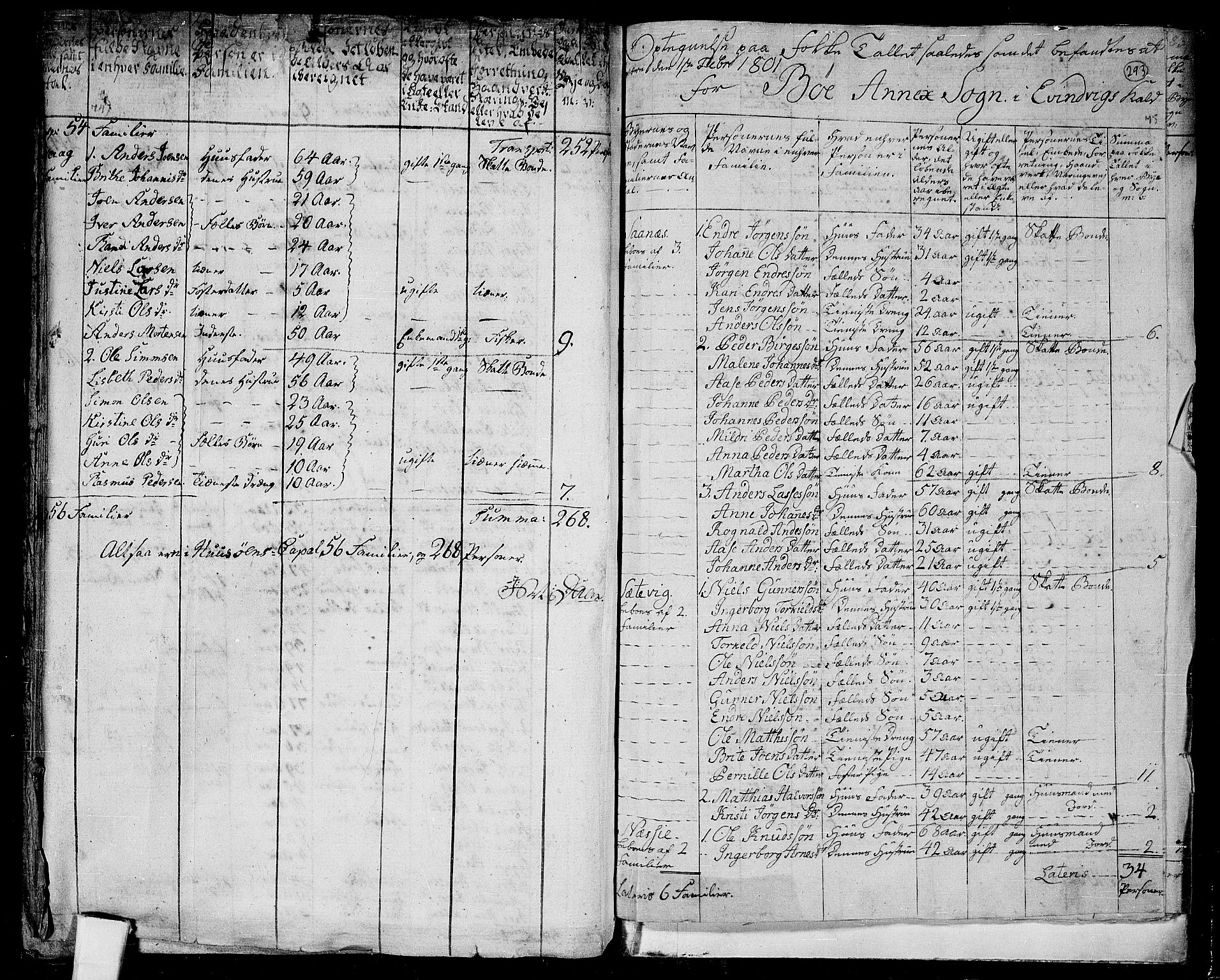 RA, 1801 census for 1411P Eivindvik, 1801, p. 292b-293a