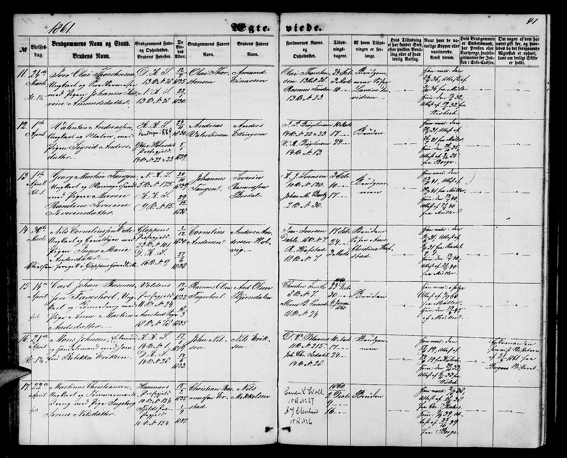 Domkirken sokneprestembete, AV/SAB-A-74801/H/Hab/L0030: Parish register (copy) no. D 2, 1857-1876, p. 41