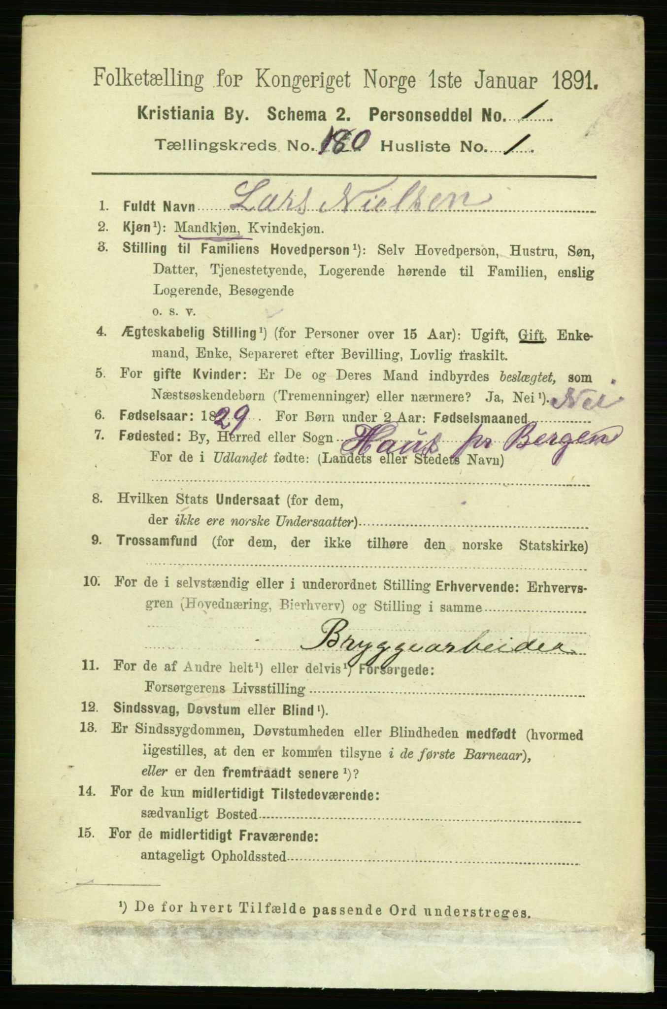 RA, 1891 census for 0301 Kristiania, 1891, p. 108251