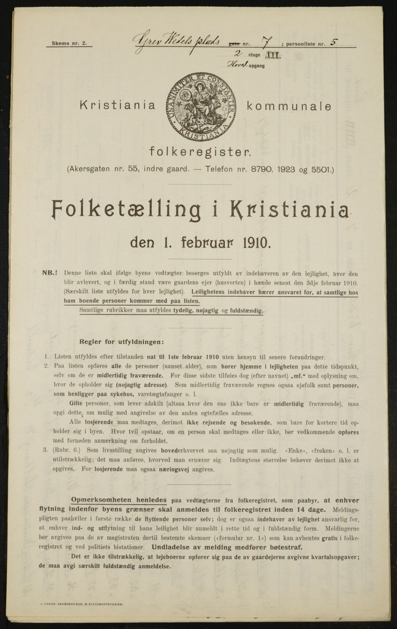 OBA, Municipal Census 1910 for Kristiania, 1910, p. 28442