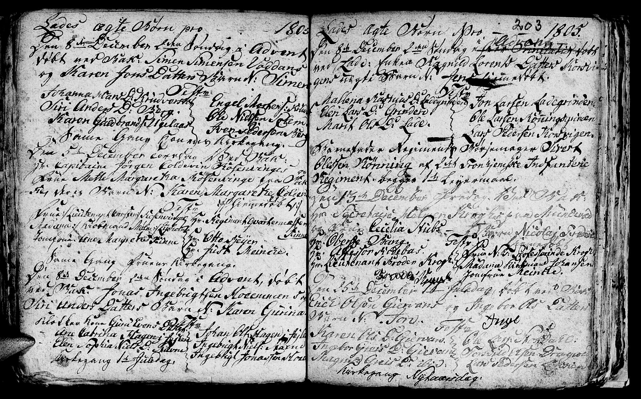 Ministerialprotokoller, klokkerbøker og fødselsregistre - Sør-Trøndelag, SAT/A-1456/606/L0305: Parish register (copy) no. 606C01, 1757-1819, p. 203