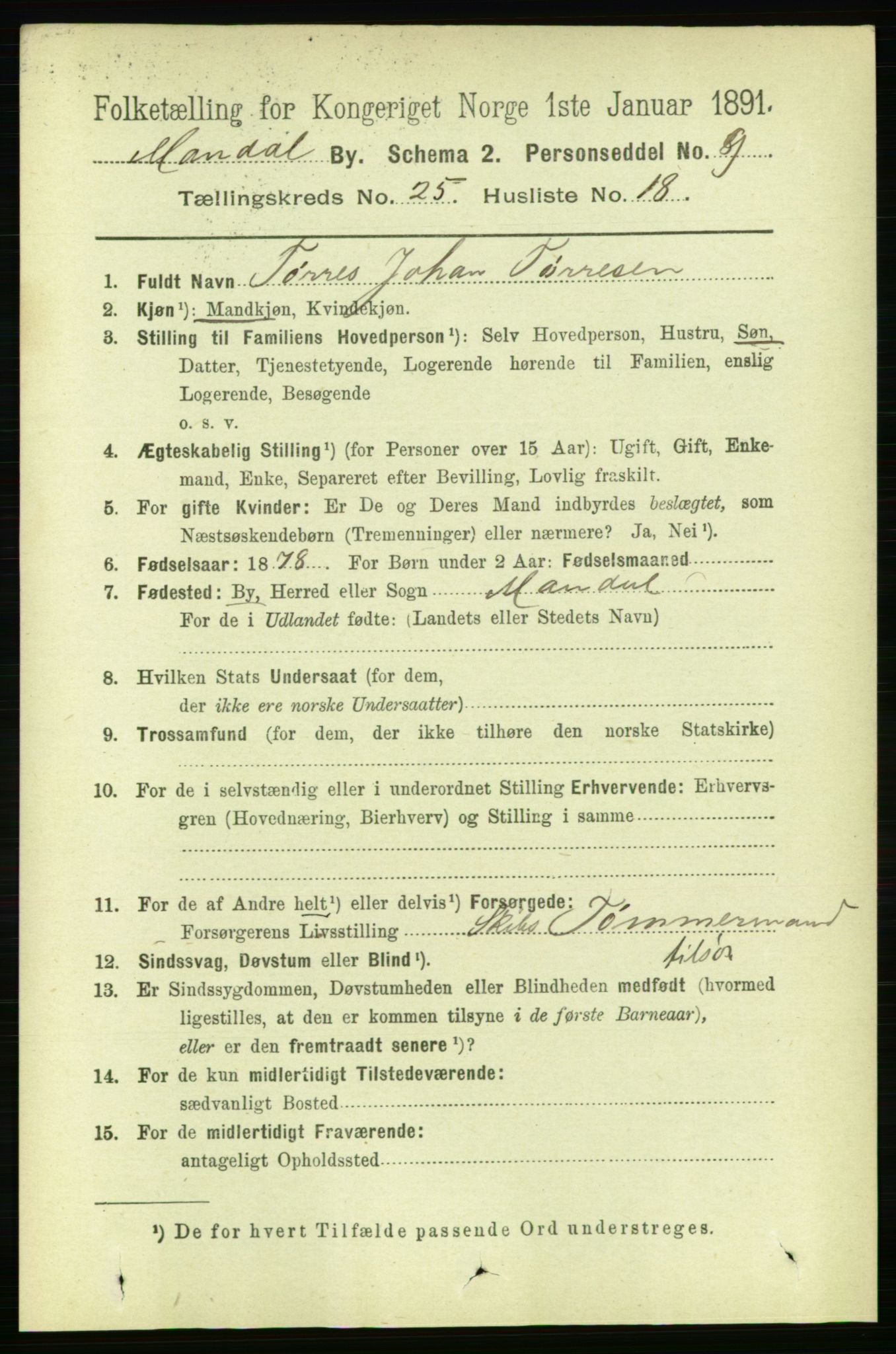 RA, 1891 census for 1002 Mandal, 1891, p. 4737