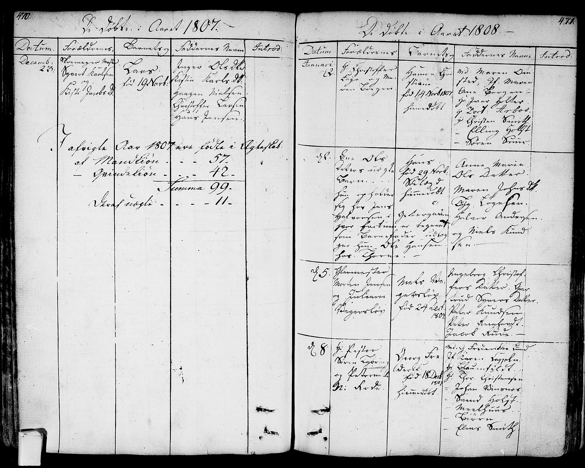 Bragernes kirkebøker, AV/SAKO-A-6/F/Fa/L0006a: Parish register (official) no. I 6, 1782-1814, p. 470-471