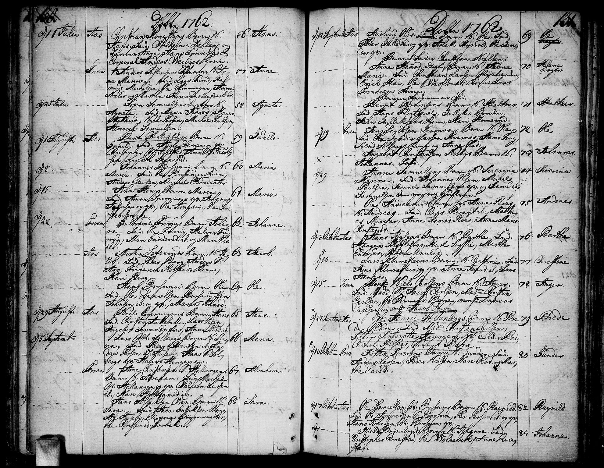 Ås prestekontor Kirkebøker, SAO/A-10894/F/Fa/L0001: Parish register (official) no. I 1, 1742-1778, p. 130-131