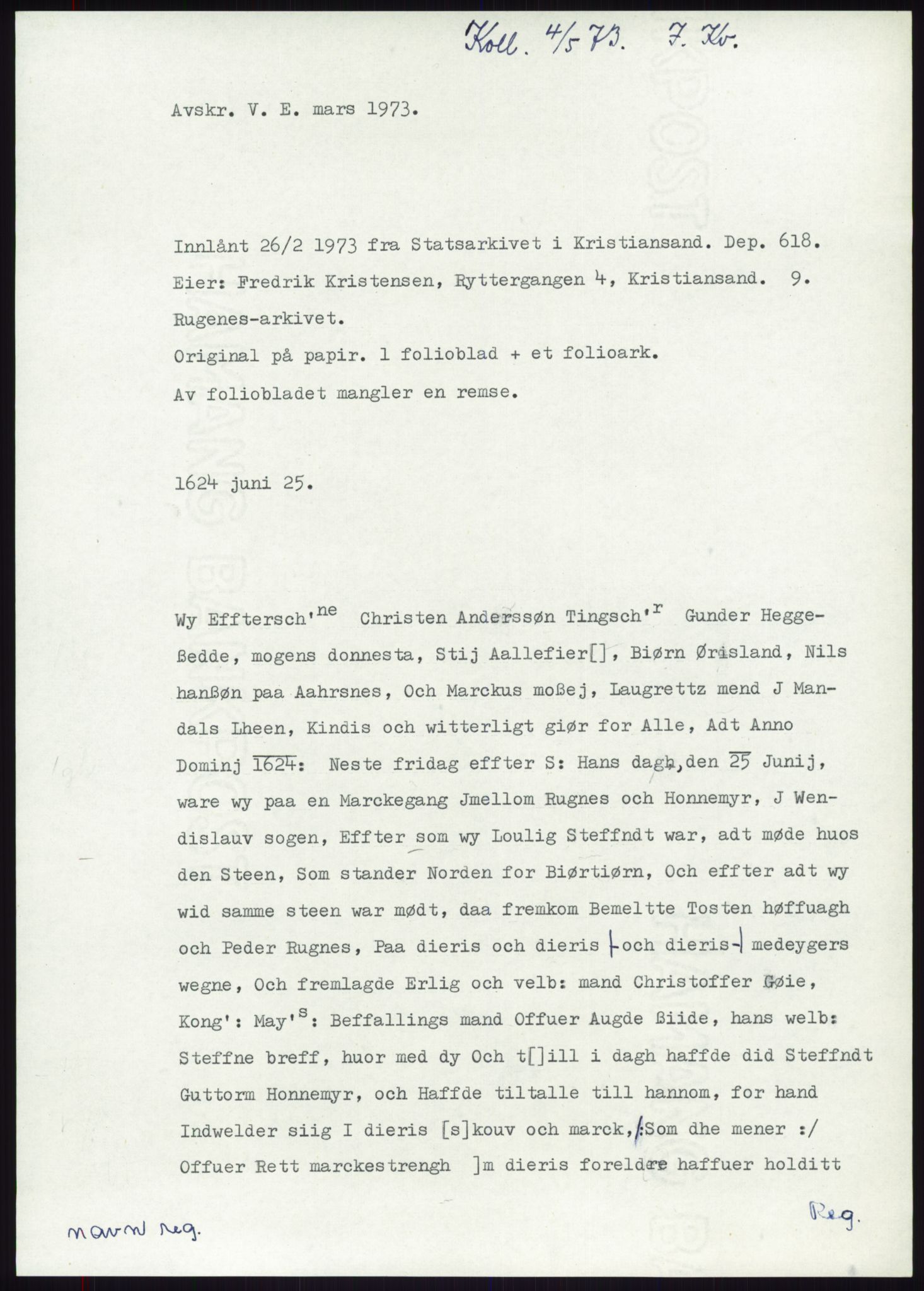 Samlinger til kildeutgivelse, Diplomavskriftsamlingen, AV/RA-EA-4053/H/Ha, p. 1856