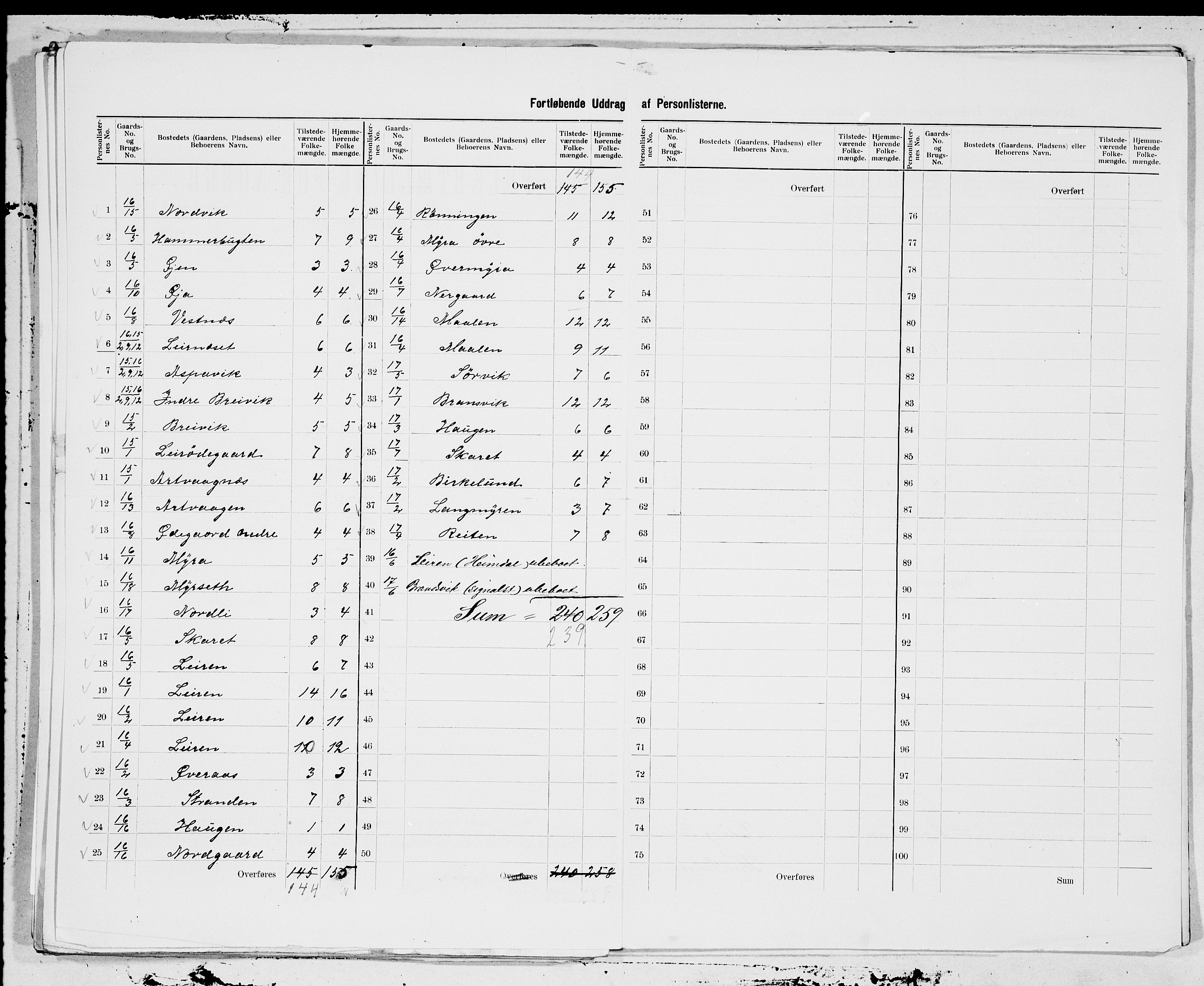 SAT, 1900 census for Tustna, 1900, p. 7