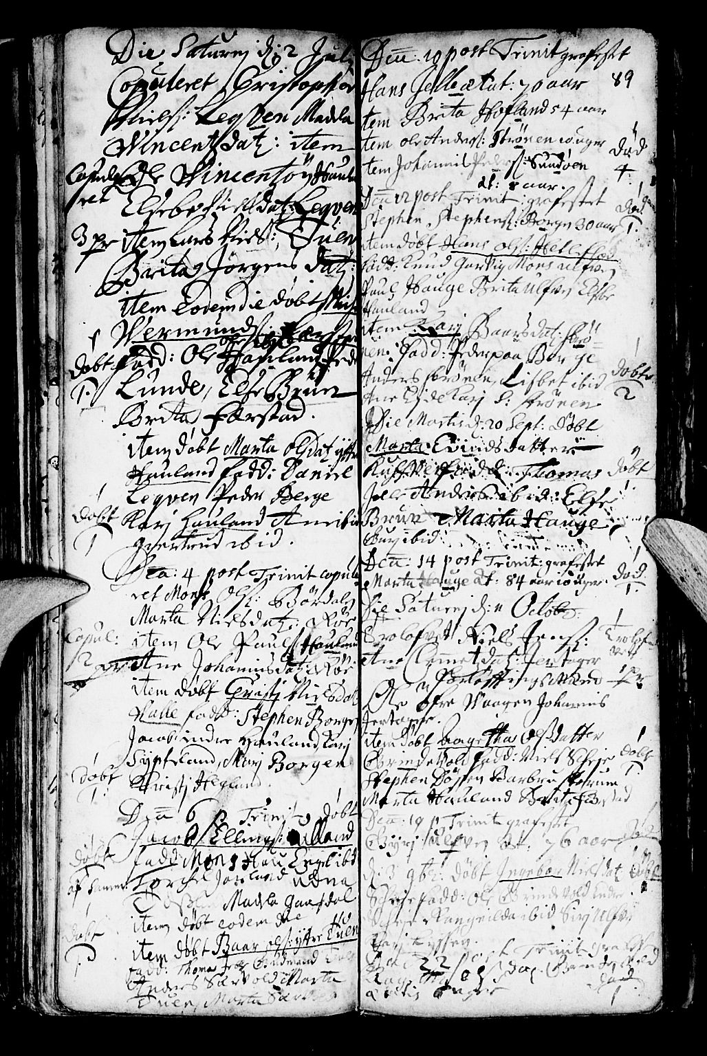 Os sokneprestembete, SAB/A-99929: Parish register (official) no. A 1, 1669-1722, p. 89