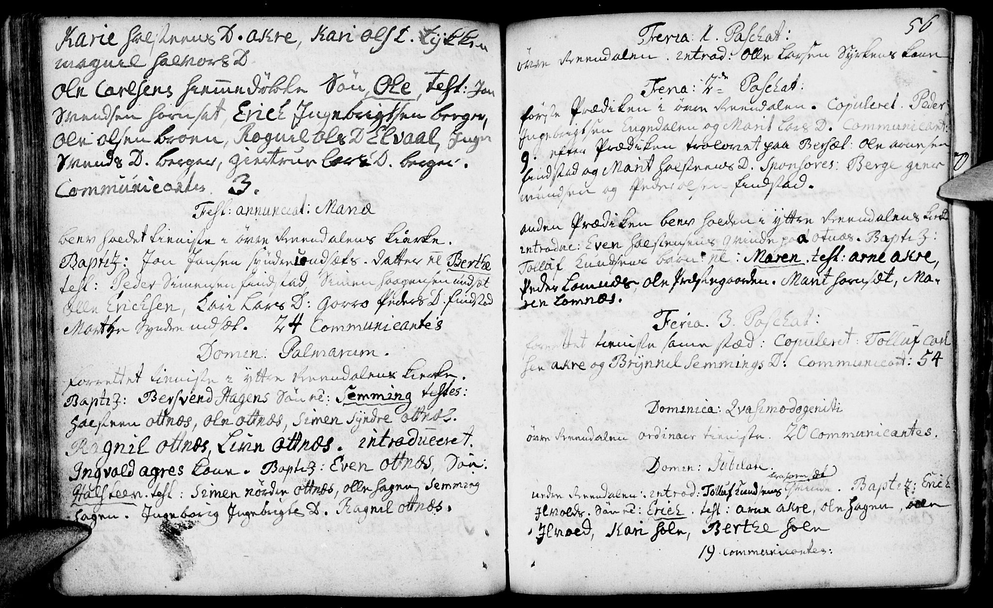 Rendalen prestekontor, SAH/PREST-054/H/Ha/Haa/L0001: Parish register (official) no. 1, 1733-1787, p. 56