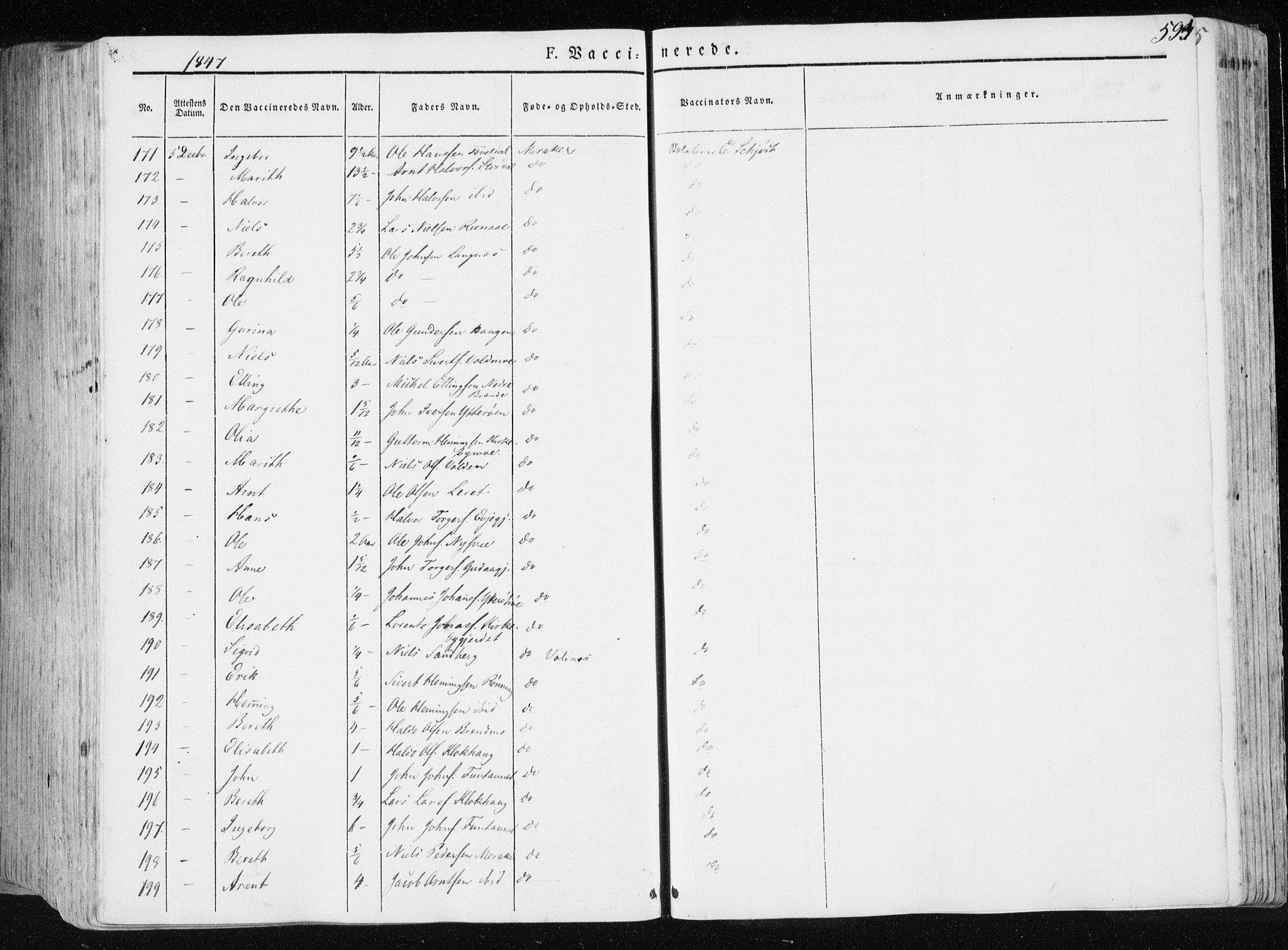 Ministerialprotokoller, klokkerbøker og fødselsregistre - Nord-Trøndelag, SAT/A-1458/709/L0074: Parish register (official) no. 709A14, 1845-1858, p. 594