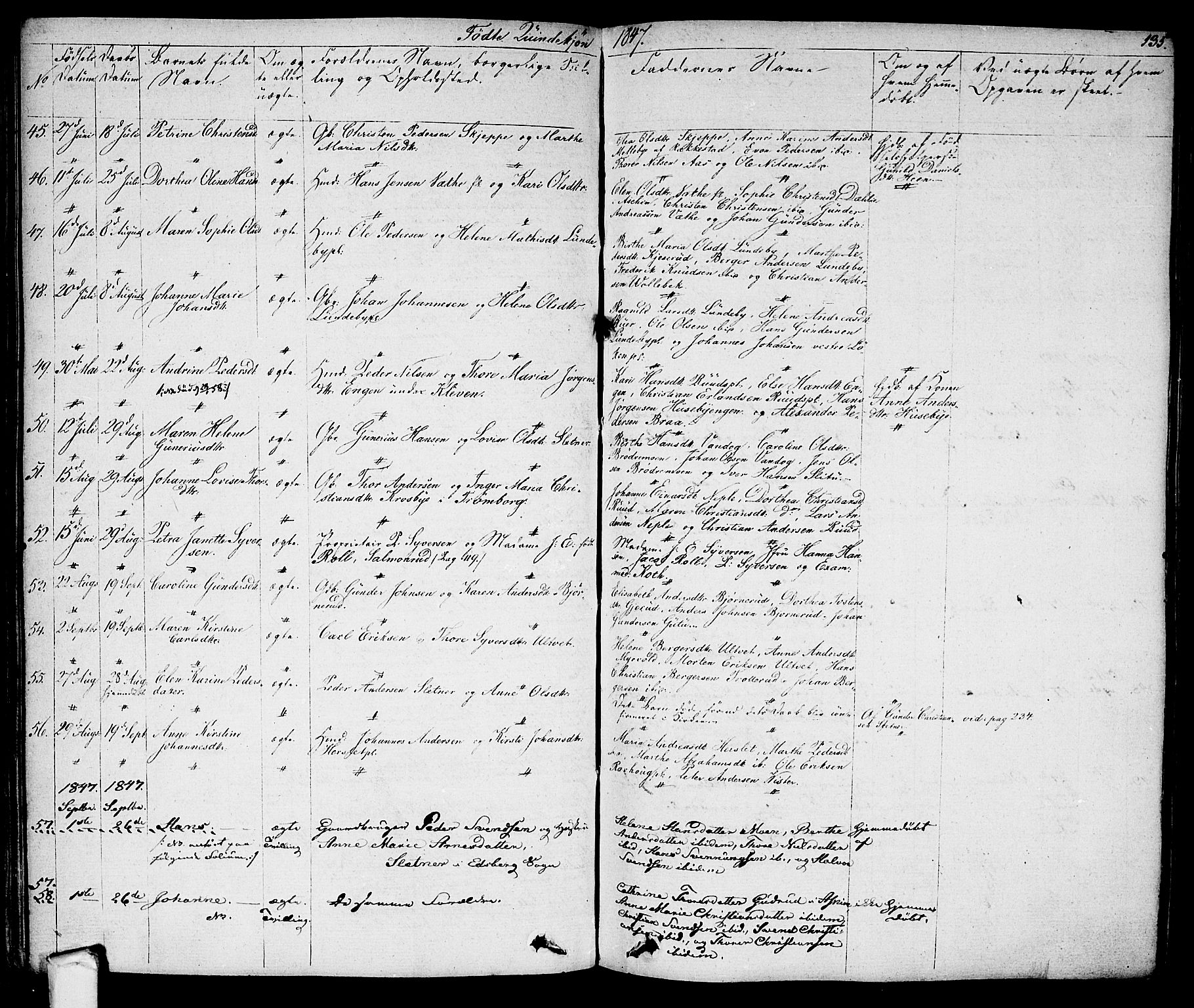 Eidsberg prestekontor Kirkebøker, AV/SAO-A-10905/F/Fa/L0008: Parish register (official) no. I 8, 1832-1848, p. 135