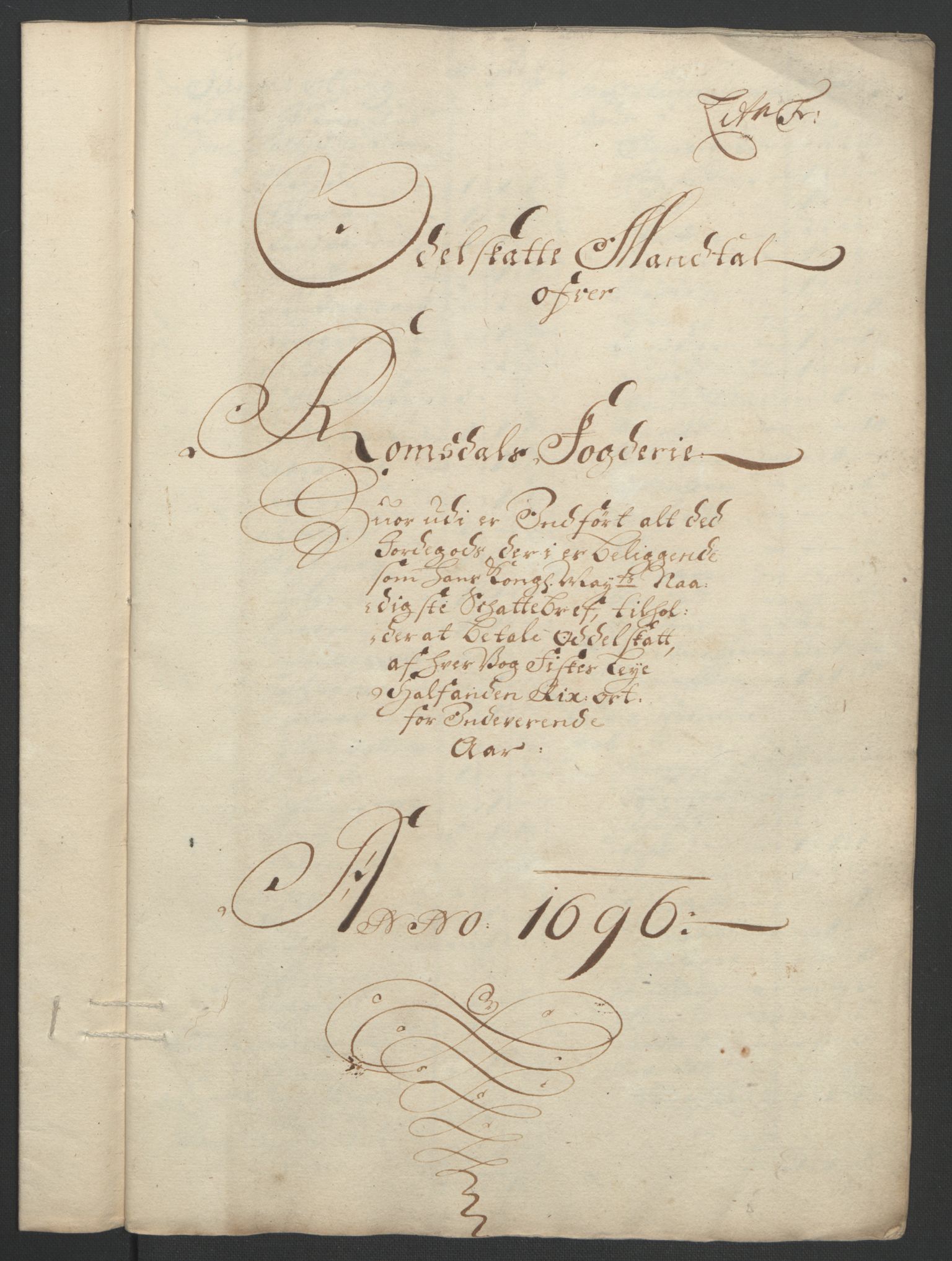 Rentekammeret inntil 1814, Reviderte regnskaper, Fogderegnskap, RA/EA-4092/R55/L3652: Fogderegnskap Romsdal, 1695-1696, p. 230