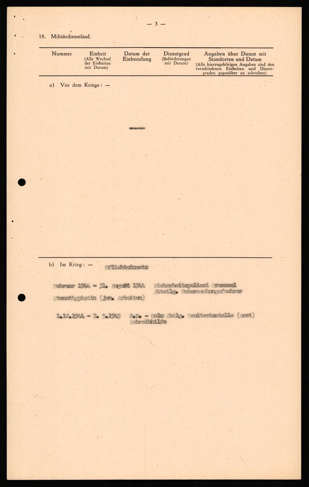 Forsvaret, Forsvarets overkommando II, AV/RA-RAFA-3915/D/Db/L0034: CI Questionaires. Tyske okkupasjonsstyrker i Norge. Tyskere., 1945-1946, p. 67