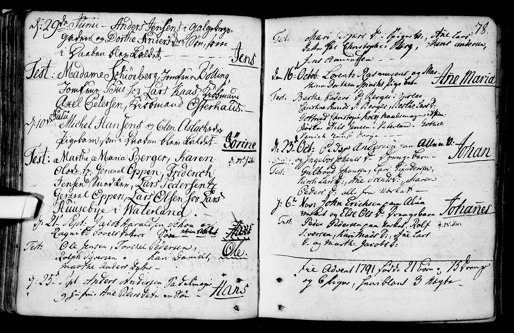 Gamlebyen prestekontor Kirkebøker, AV/SAO-A-10884/F/Fa/L0001: Parish register (official) no. 1, 1734-1818, p. 78