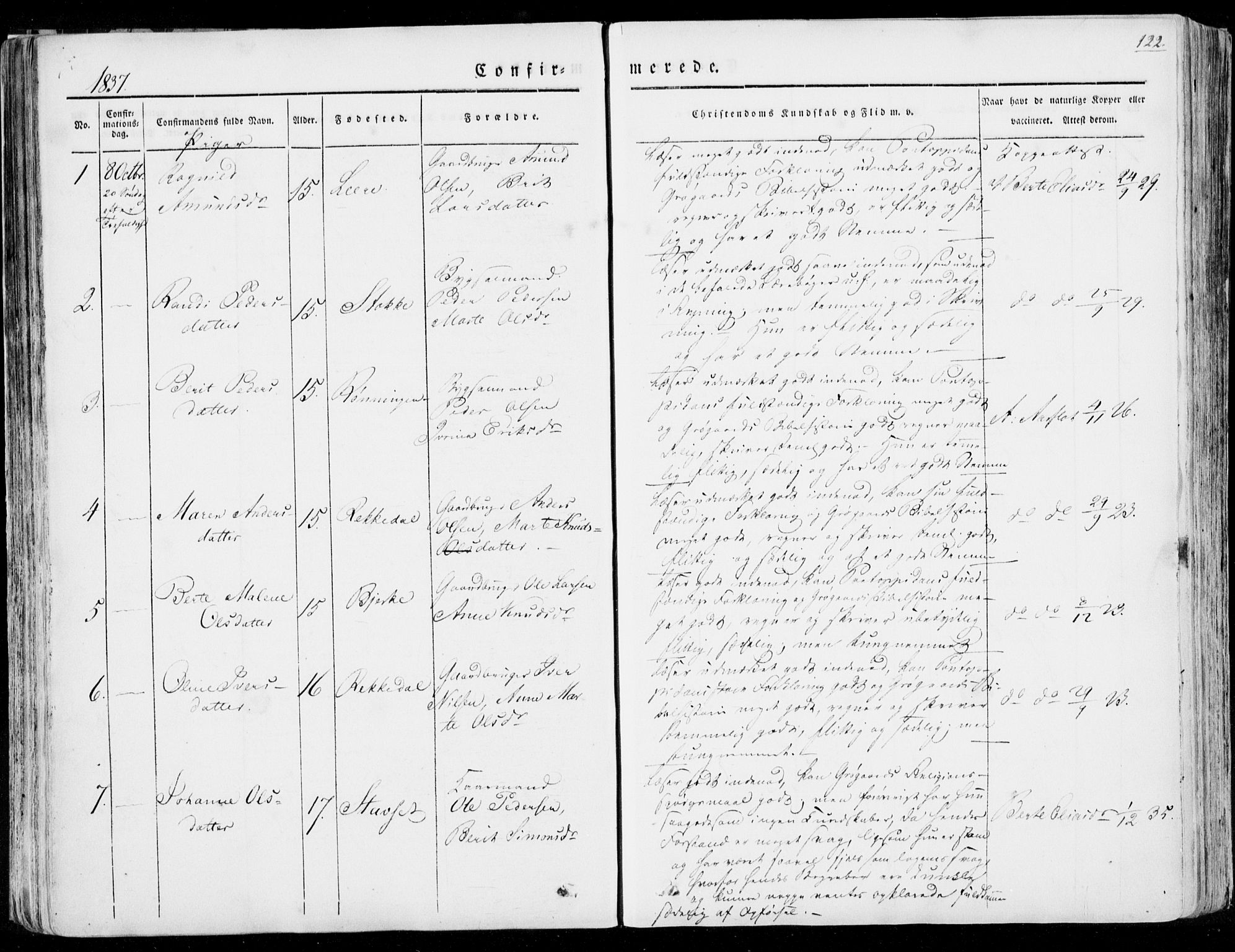 Ministerialprotokoller, klokkerbøker og fødselsregistre - Møre og Romsdal, AV/SAT-A-1454/515/L0208: Parish register (official) no. 515A04, 1830-1846, p. 122