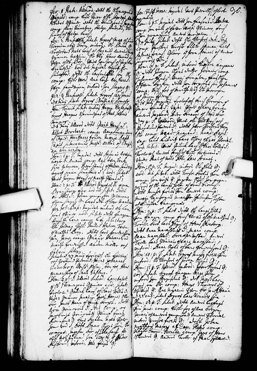 Skjeberg prestekontor Kirkebøker, AV/SAO-A-10923/F/Fa/L0001: Parish register (official) no. I 1, 1702-1725, p. 30