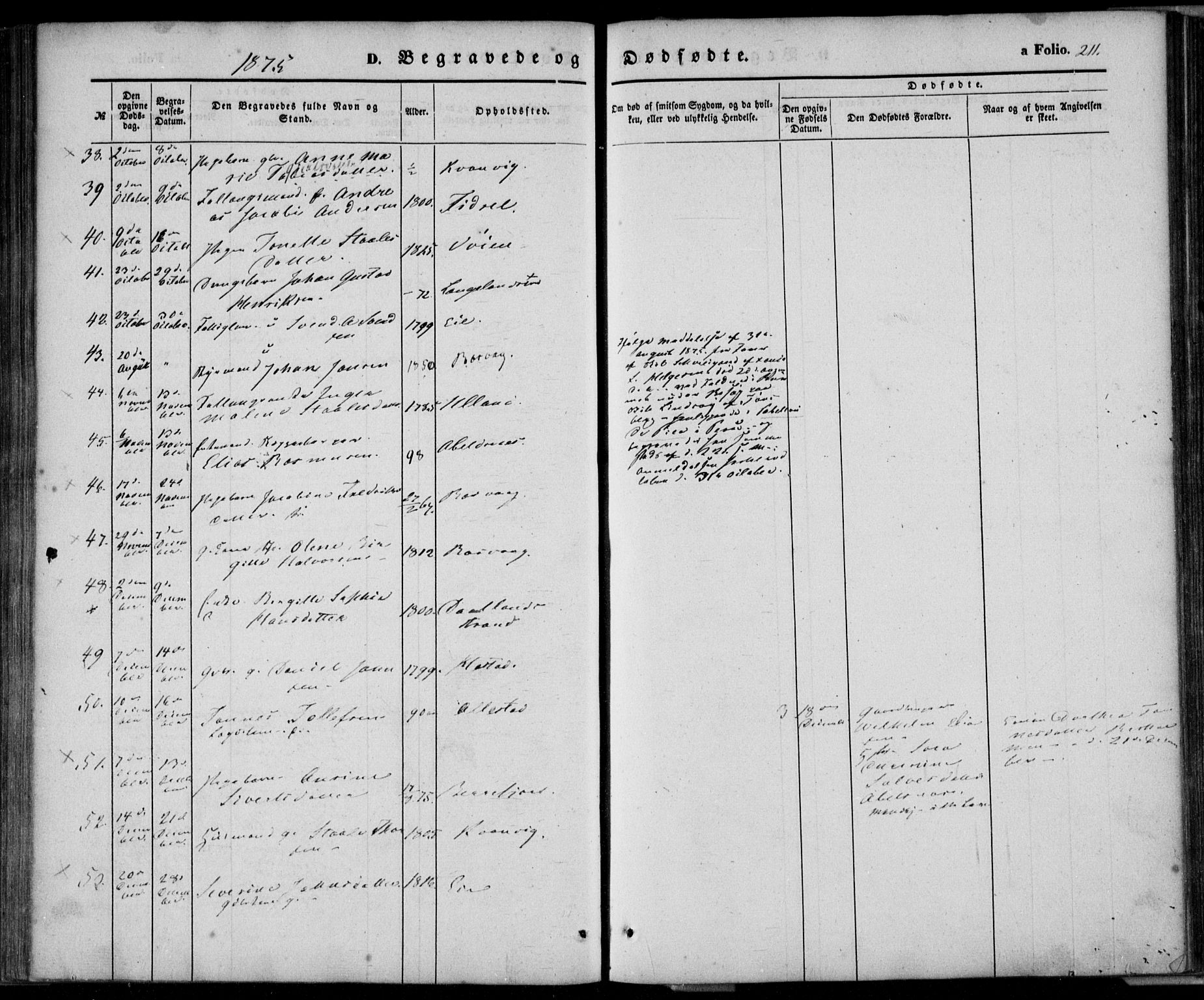 Flekkefjord sokneprestkontor, AV/SAK-1111-0012/F/Fa/Fab/L0004: Parish register (official) no. A 4, 1850-1875, p. 211