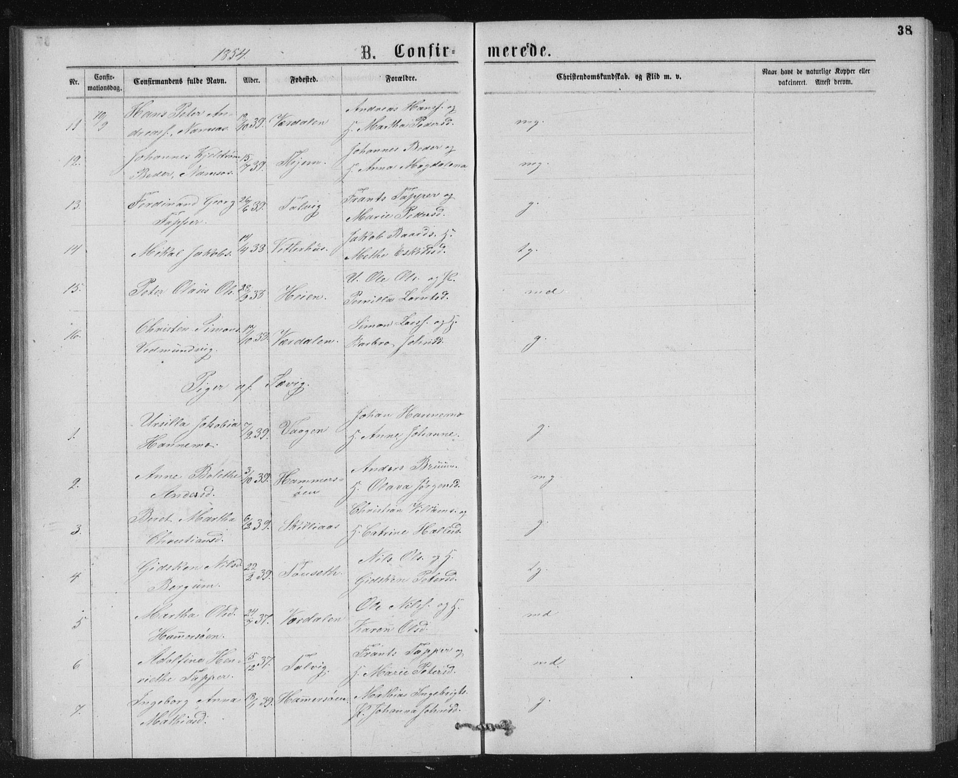 Ministerialprotokoller, klokkerbøker og fødselsregistre - Nord-Trøndelag, SAT/A-1458/768/L0567: Parish register (official) no. 768A02, 1837-1865, p. 38