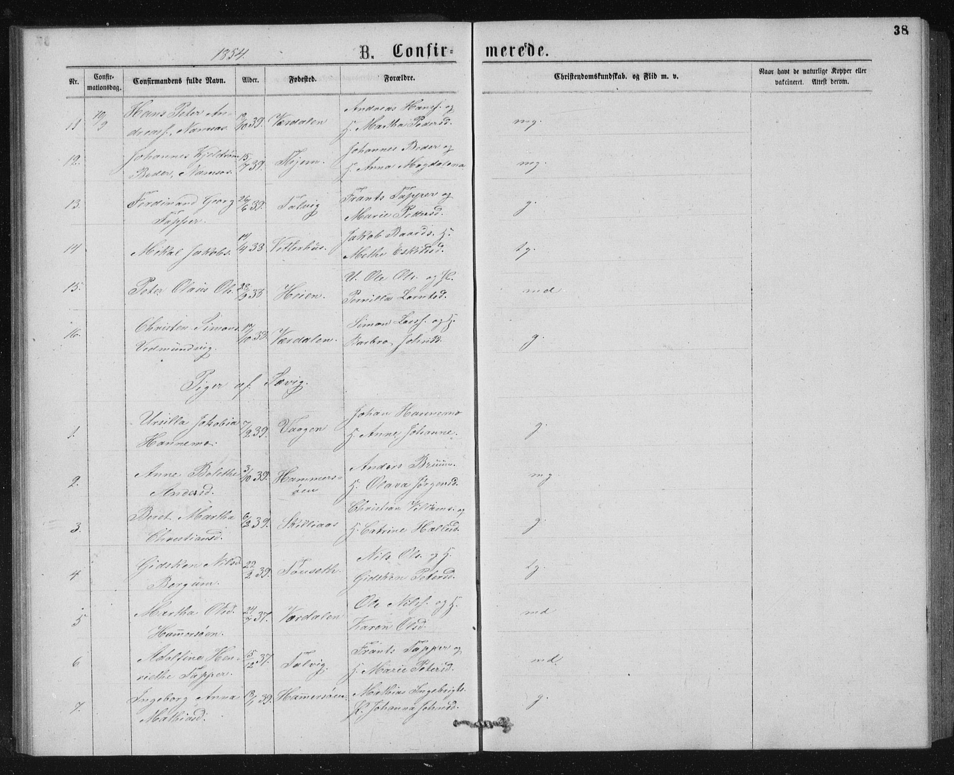 Ministerialprotokoller, klokkerbøker og fødselsregistre - Nord-Trøndelag, AV/SAT-A-1458/768/L0567: Parish register (official) no. 768A02, 1837-1865, p. 38