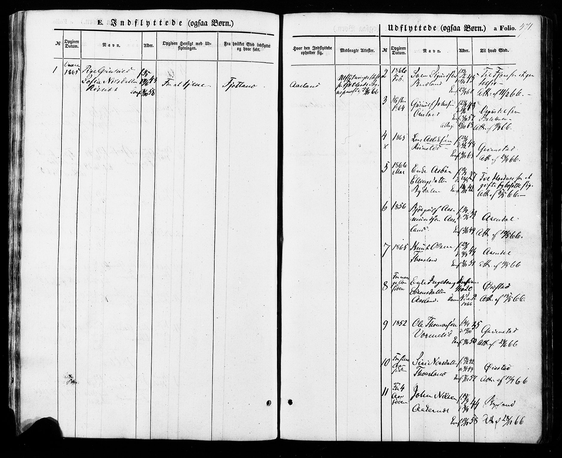 Åseral sokneprestkontor, AV/SAK-1111-0051/F/Fa/L0002: Parish register (official) no. A 2, 1854-1884, p. 471