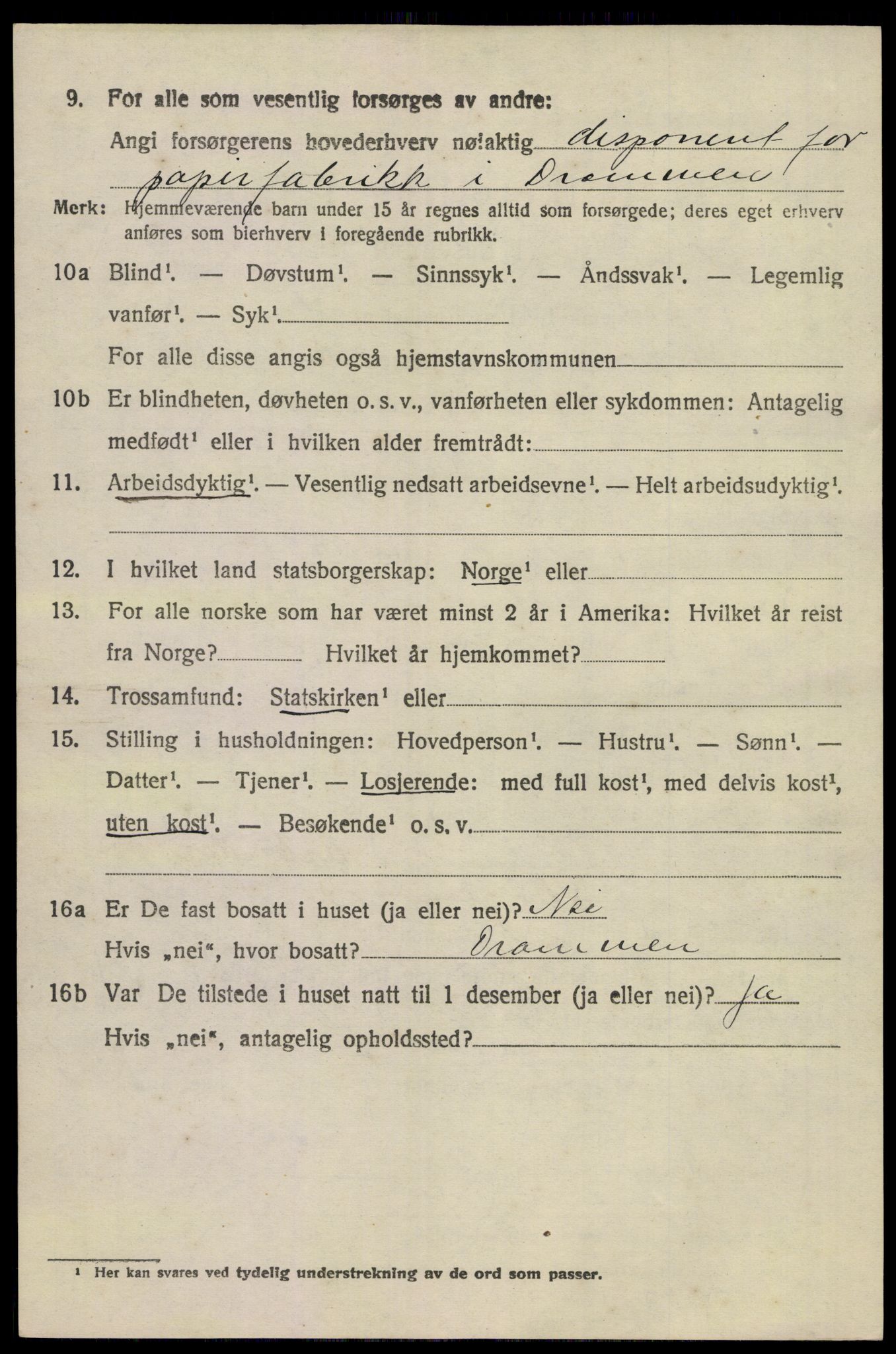 SAKO, 1920 census for Hedrum, 1920, p. 10272