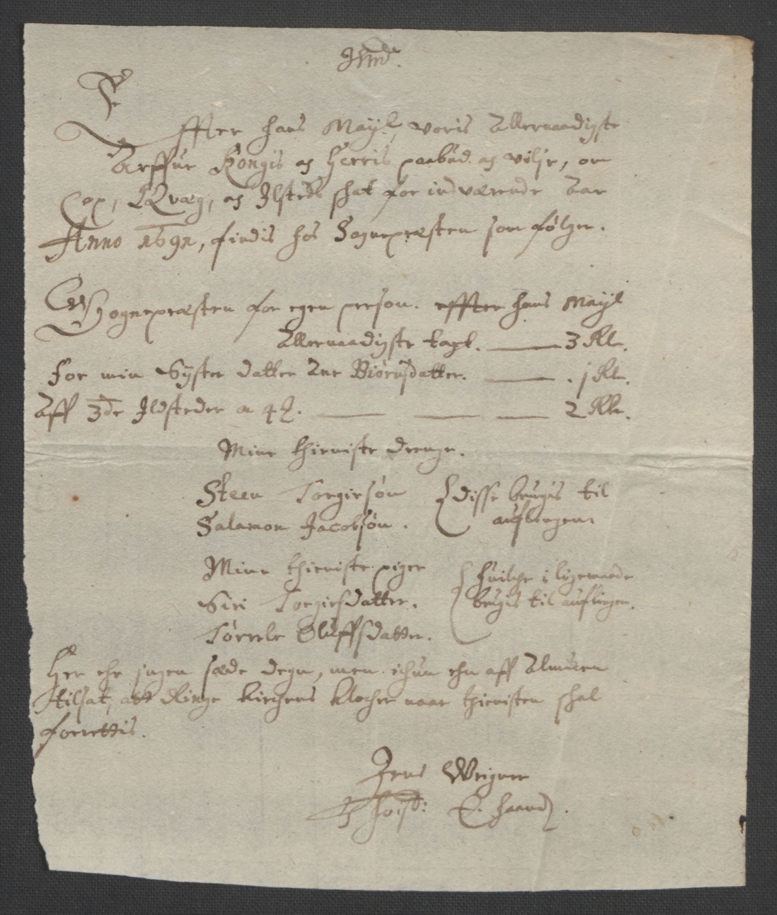 Rentekammeret inntil 1814, Reviderte regnskaper, Fogderegnskap, AV/RA-EA-4092/R47/L2856: Fogderegnskap Ryfylke, 1689-1693, p. 369