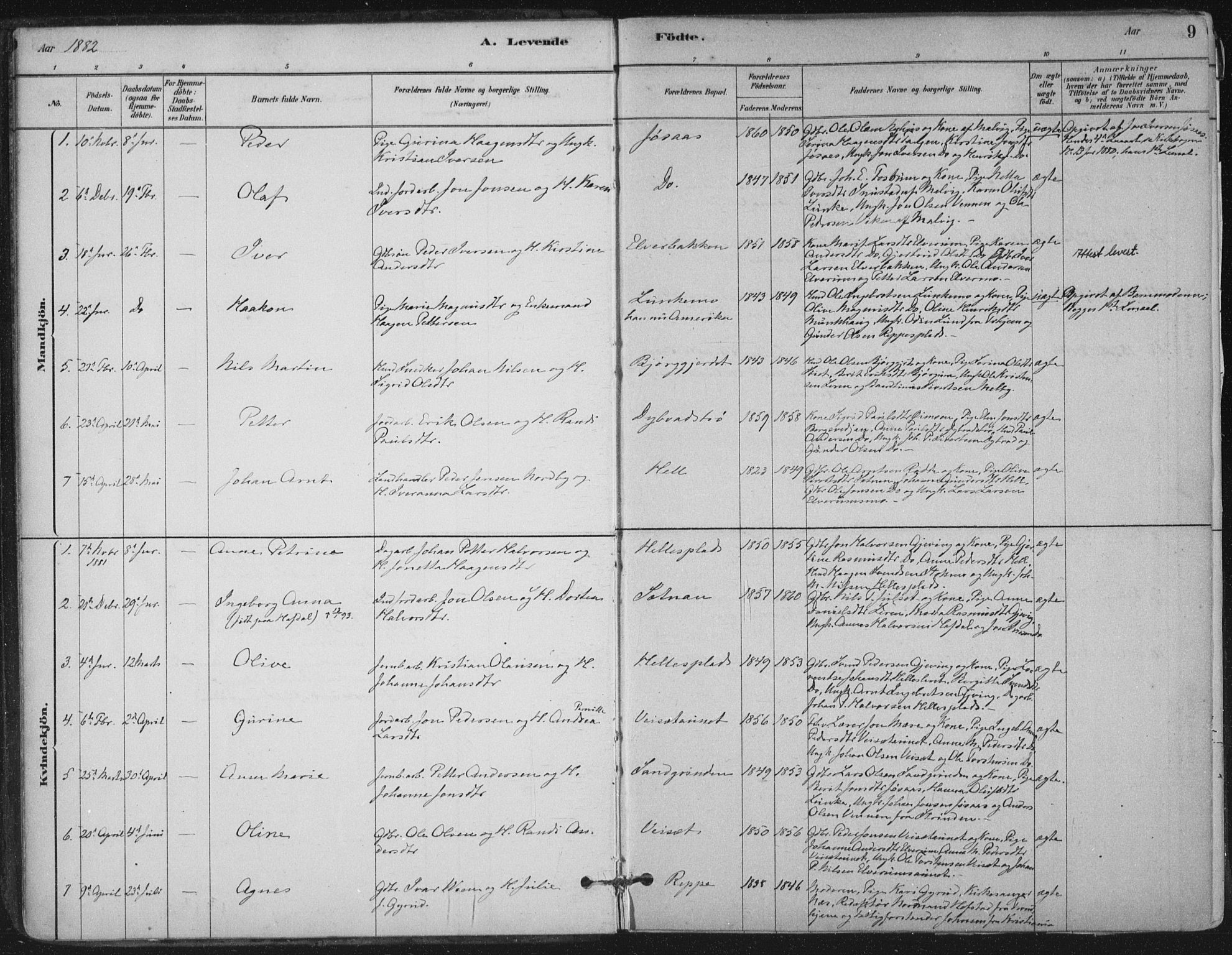 Ministerialprotokoller, klokkerbøker og fødselsregistre - Nord-Trøndelag, SAT/A-1458/710/L0095: Parish register (official) no. 710A01, 1880-1914, p. 9