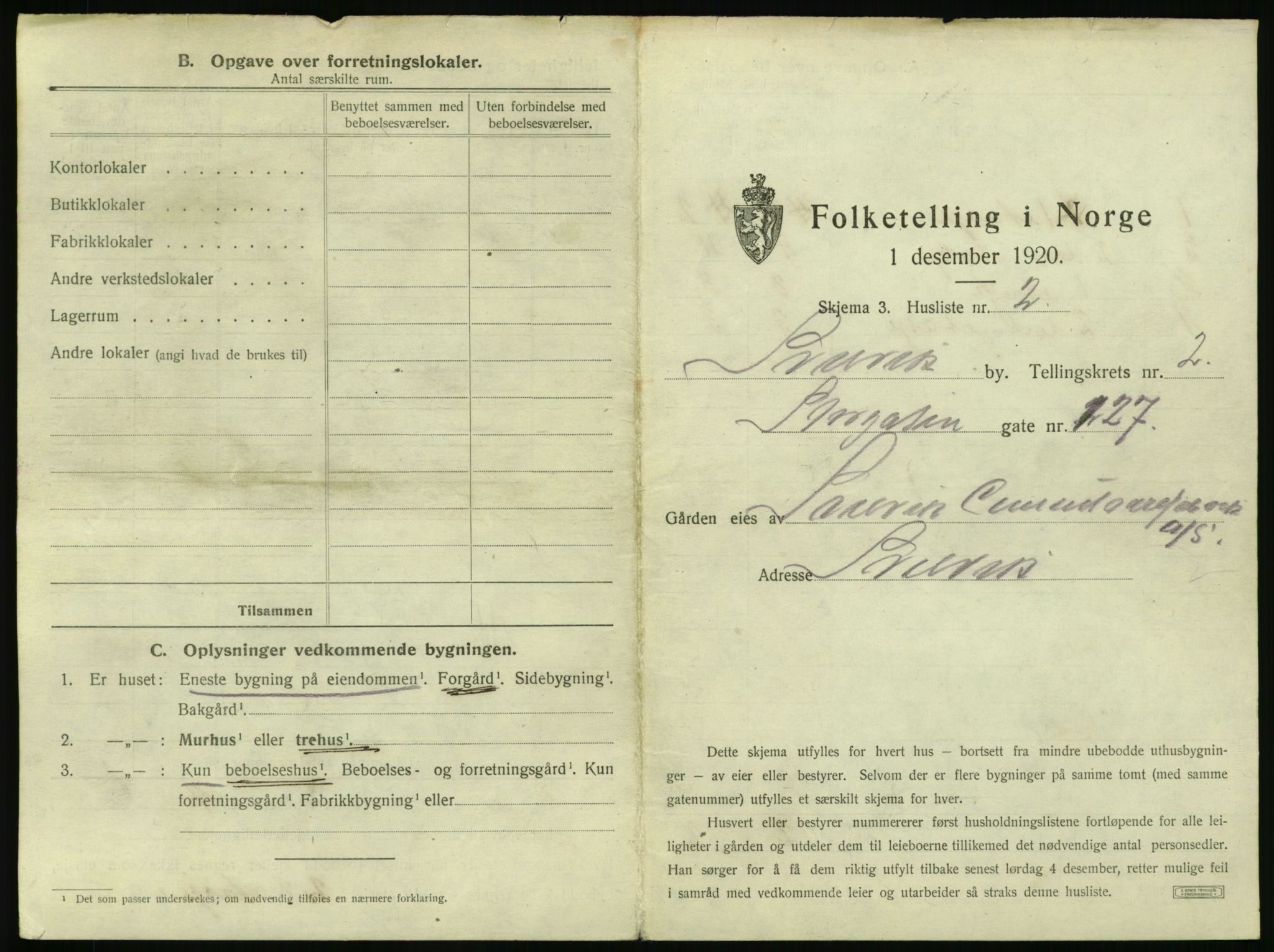 SAKO, 1920 census for Svelvik, 1920, p. 277