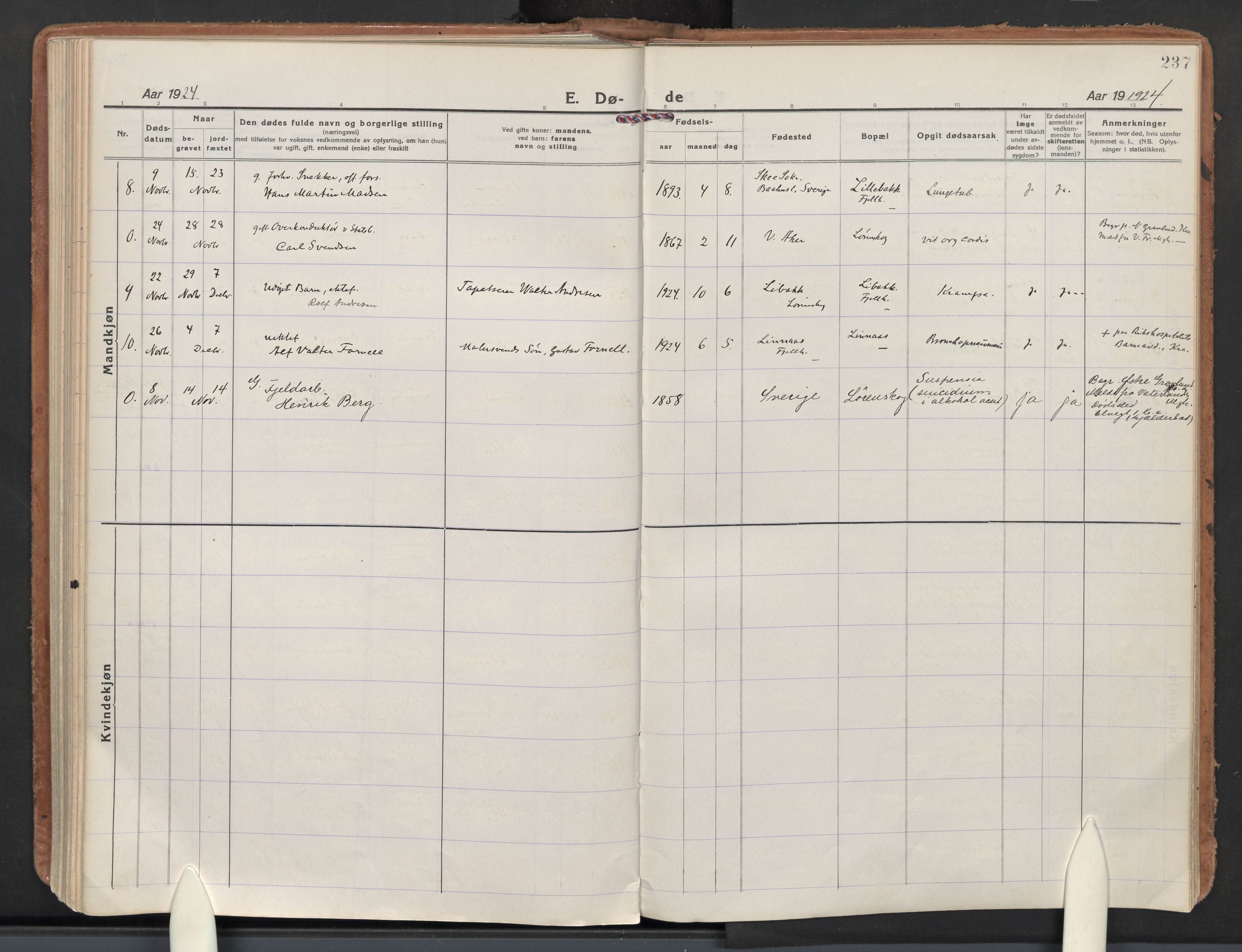 Skedsmo prestekontor Kirkebøker, AV/SAO-A-10033a/F/Fb/L0003: Parish register (official) no. II 3, 1921-1936, p. 237