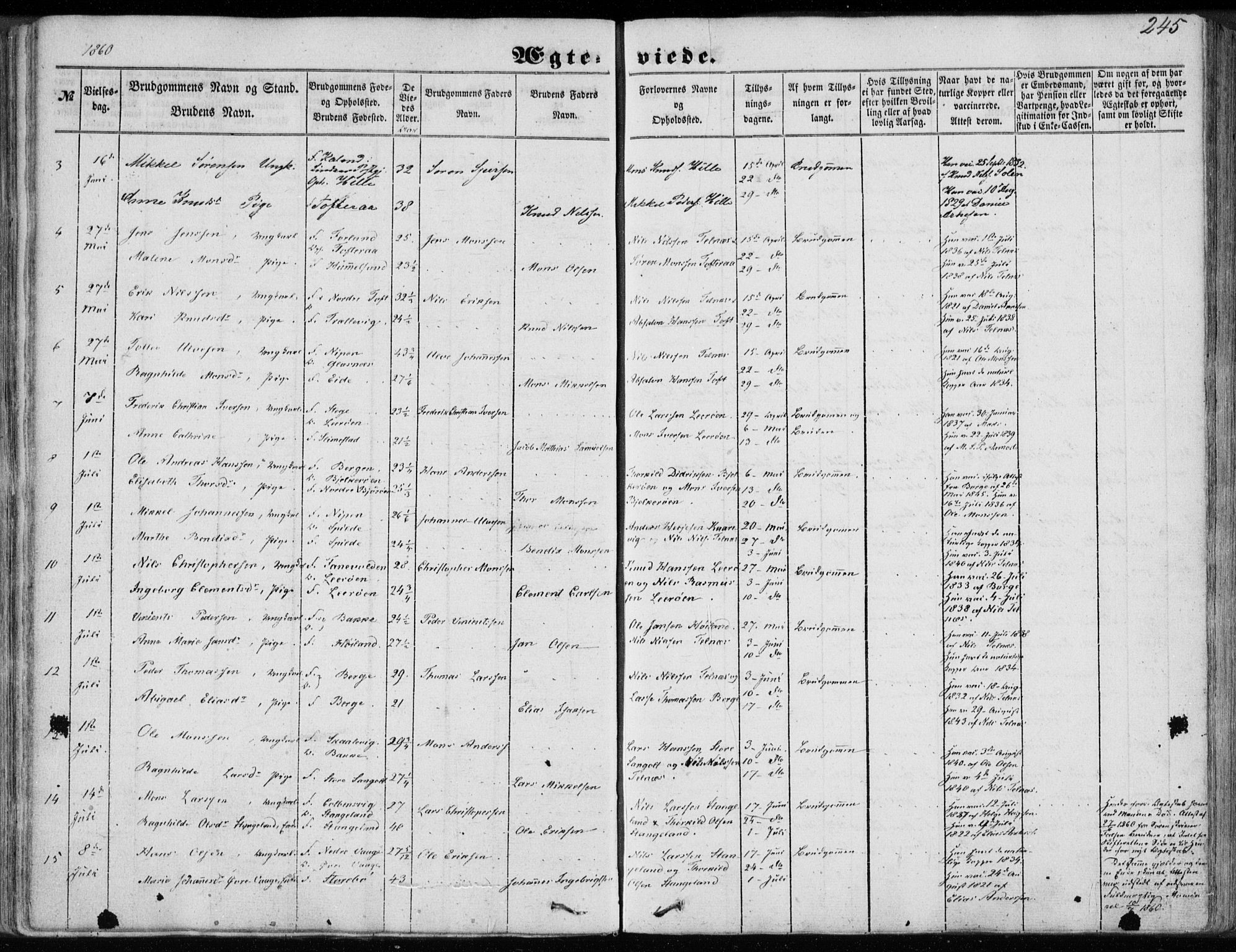 Sund sokneprestembete, AV/SAB-A-99930: Parish register (official) no. A 14, 1850-1866, p. 245