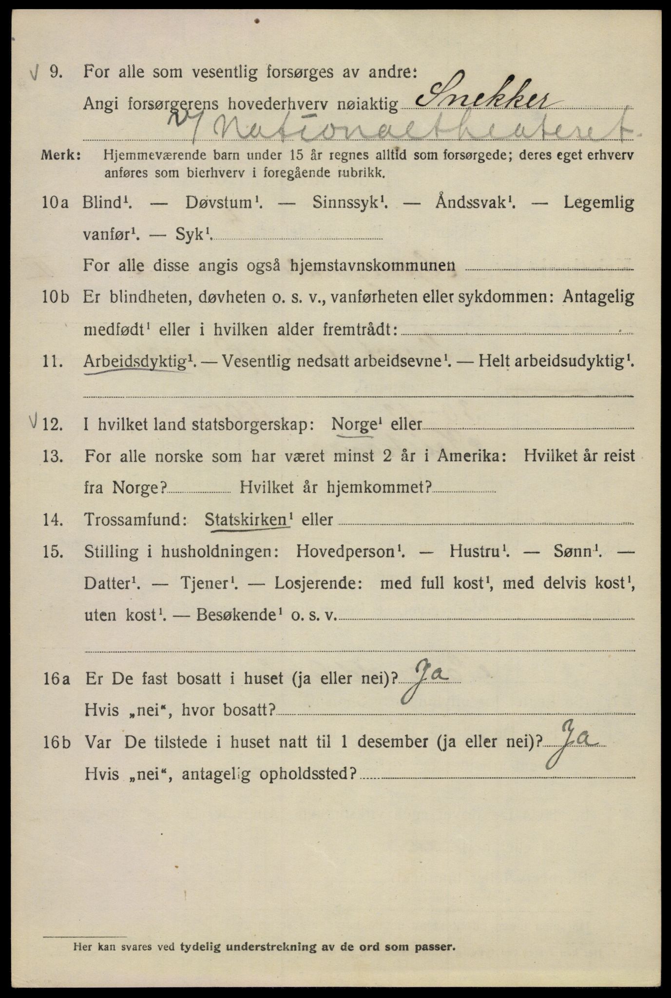 SAO, 1920 census for Kristiania, 1920, p. 159614