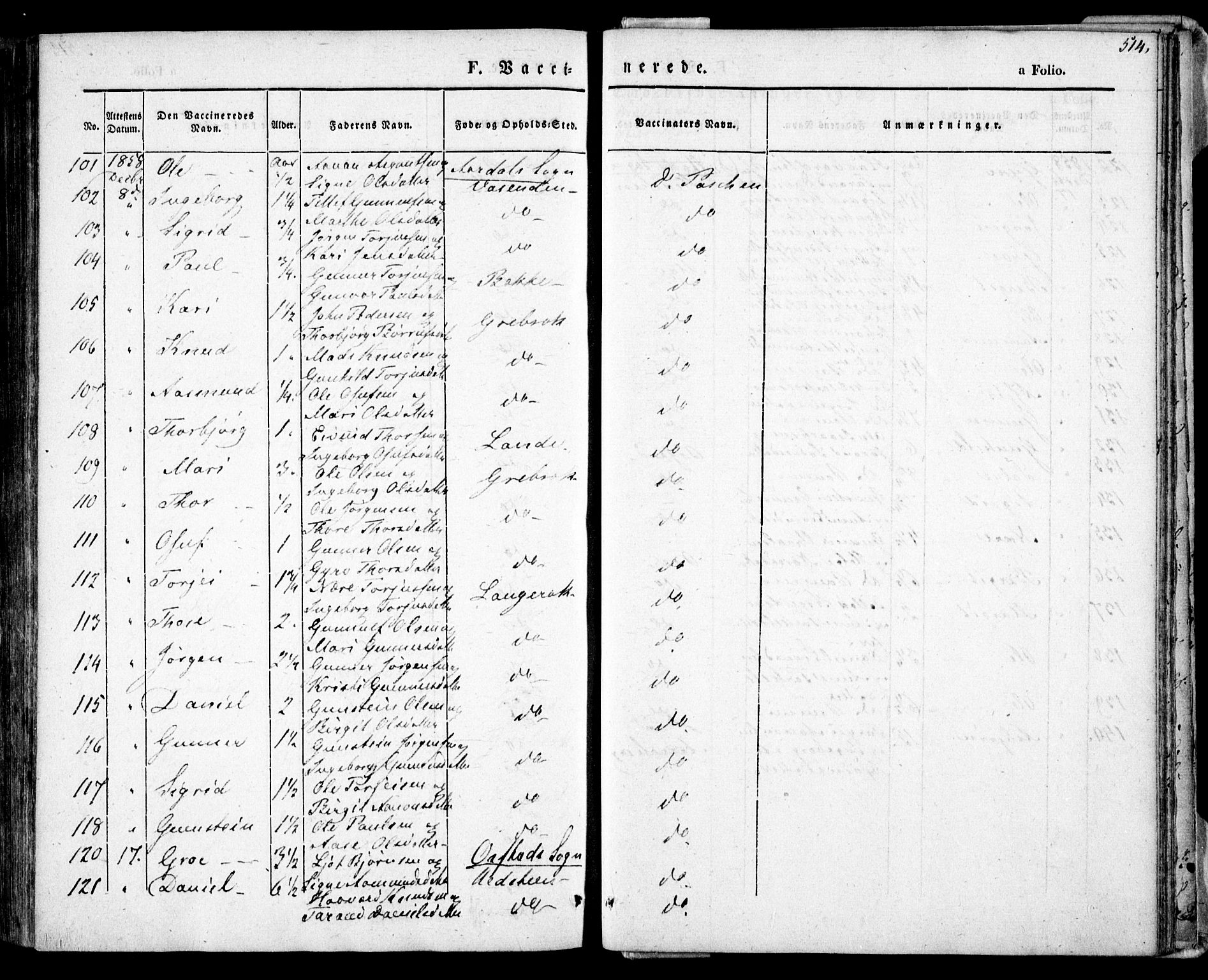 Bygland sokneprestkontor, AV/SAK-1111-0006/F/Fa/Fab/L0004: Parish register (official) no. A 4, 1842-1858, p. 514