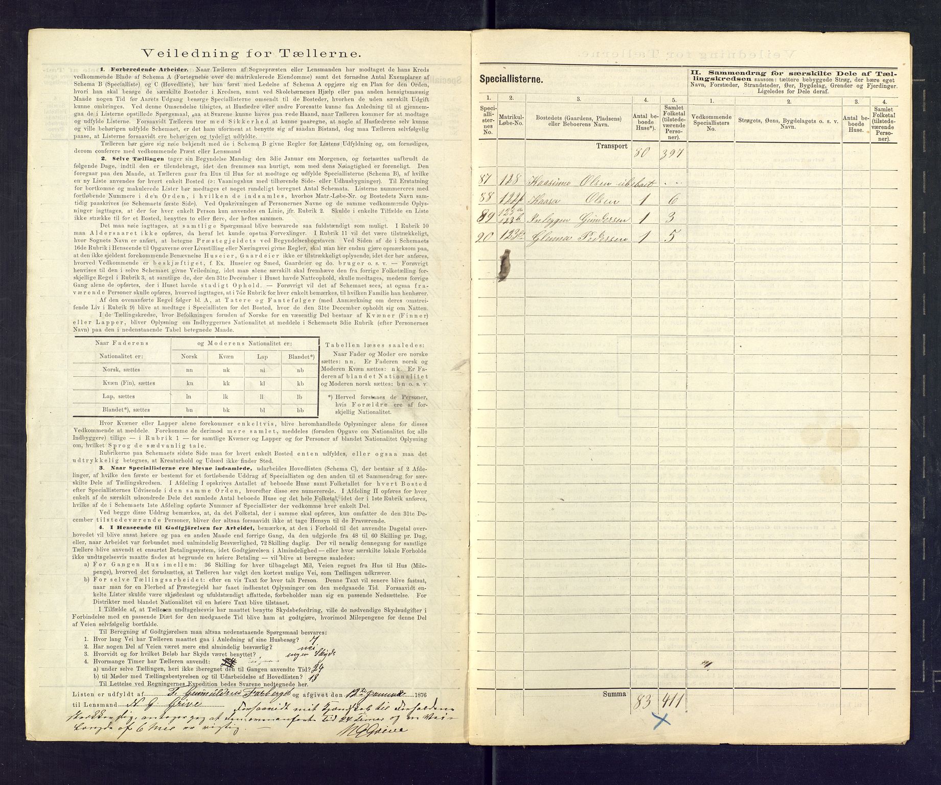 SAKO, 1875 census for 0821P Bø, 1875, p. 20